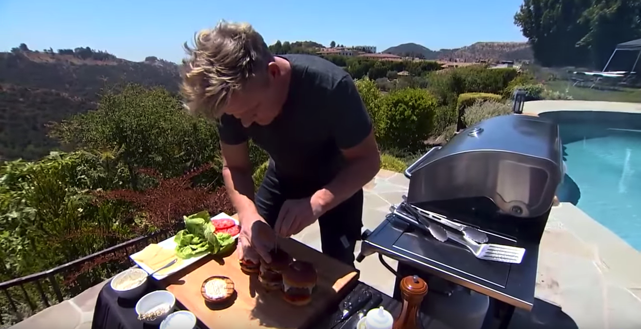 Ramsay says there are multiple components to making the perfect burger (YouTube)