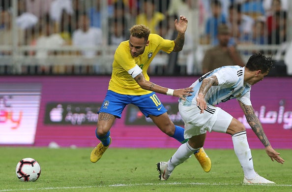 The friendly between Brazil and Argentina was played in Jeddah, Saudi