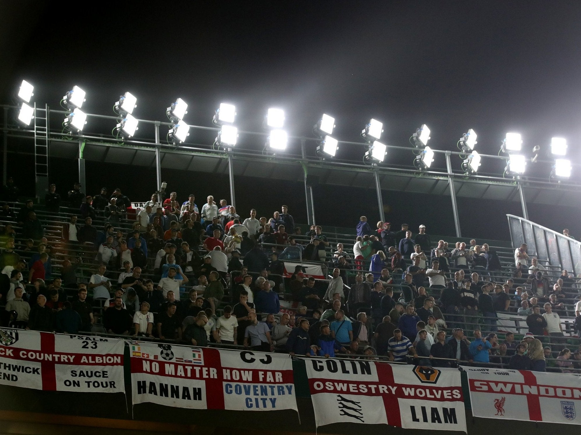 A section of England fans continue to disgrace the nation on away trips