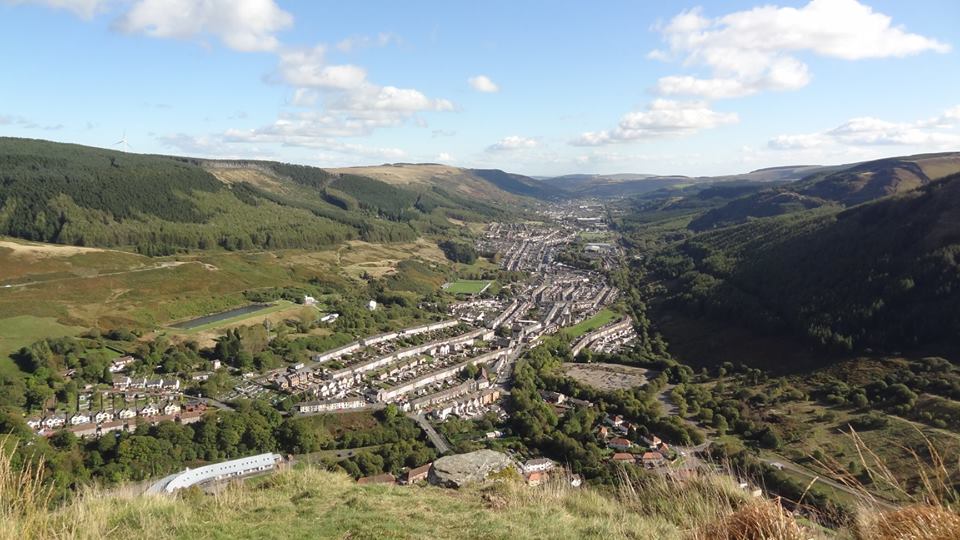 Treherbert, a former coal-mining village at the head of the Rhondda Fawr Valley in South Wales