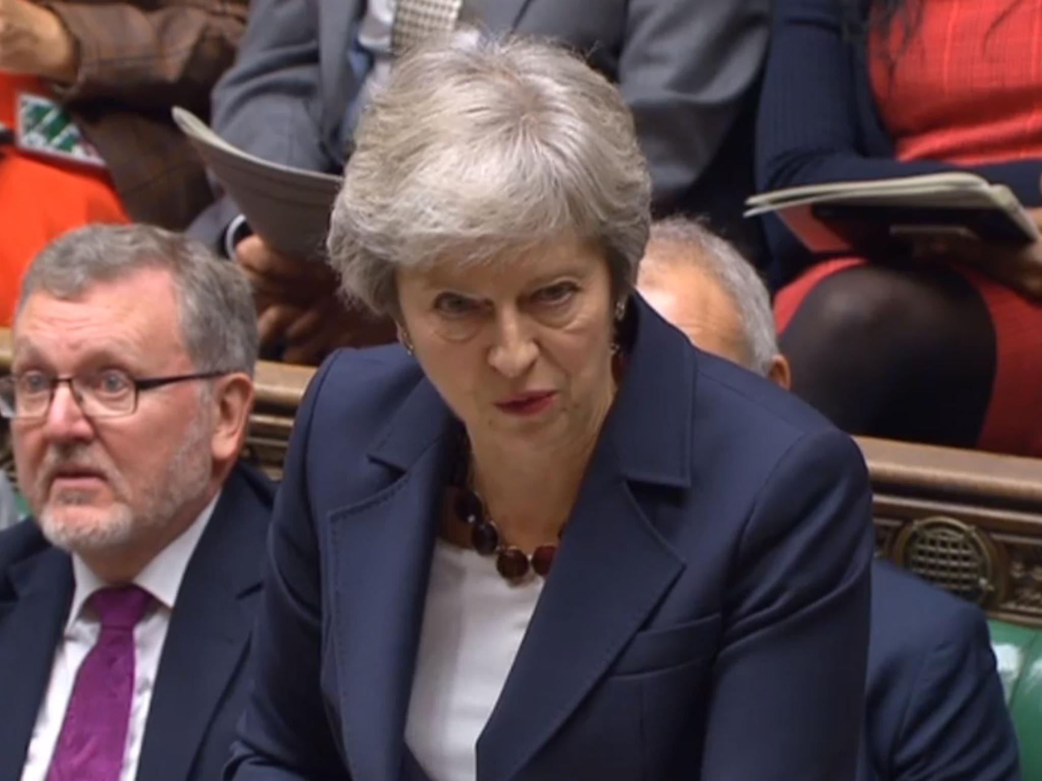 Theresa May is flying to Brussels after Prime Minister’s Questions for talks with Donald Tusk