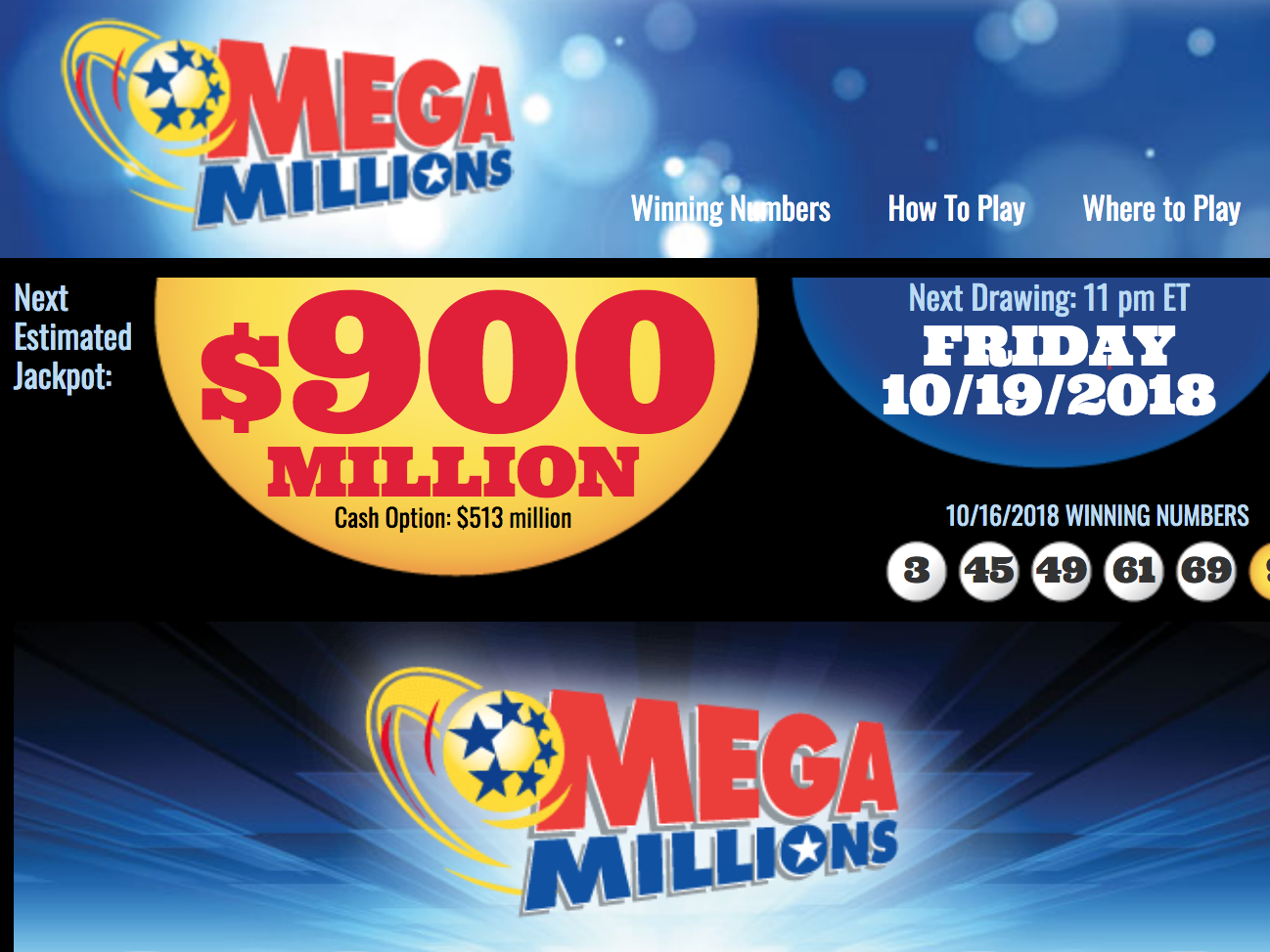 The next Mega Millions jackpot is estimated to be at $900 million