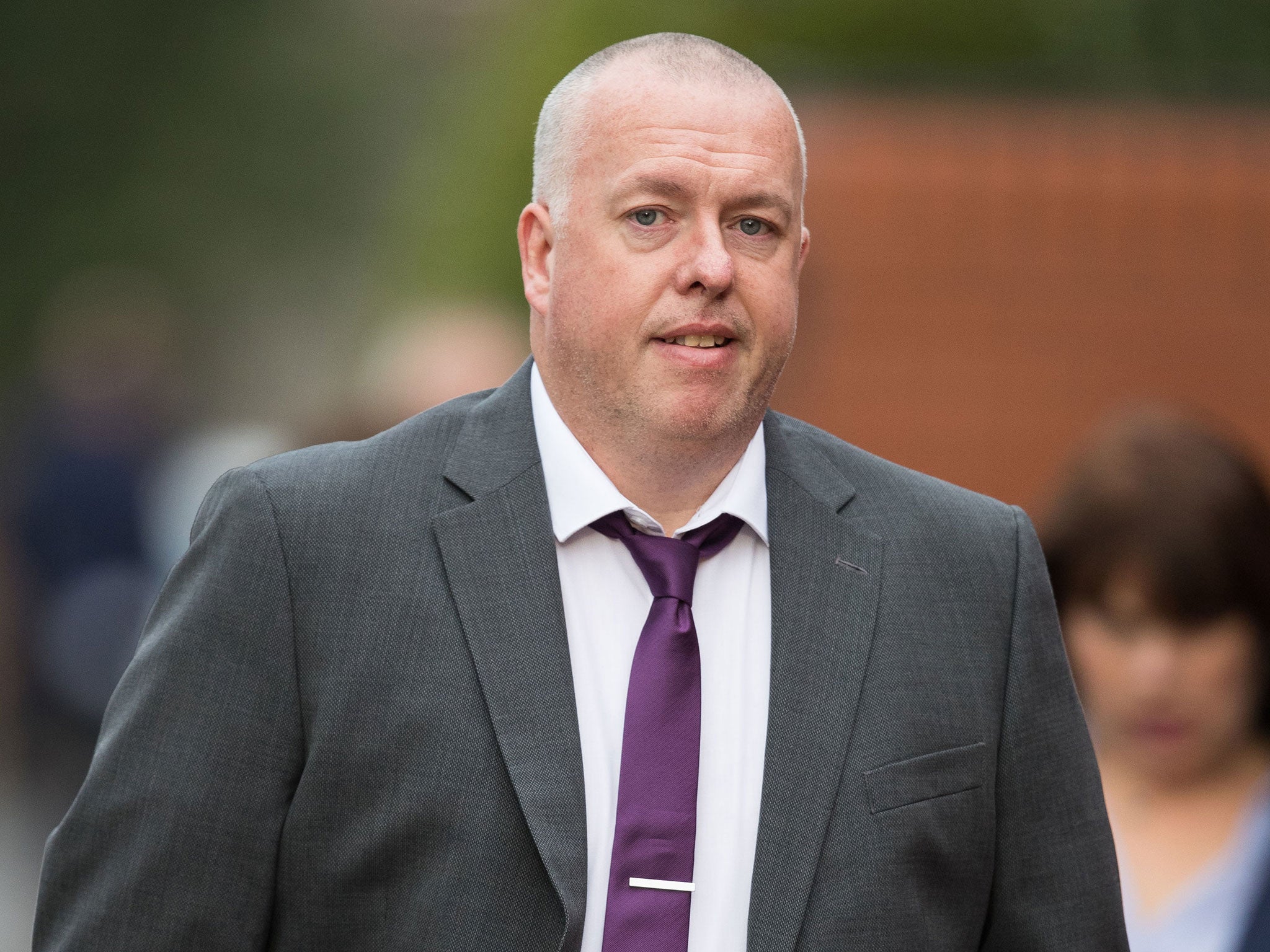 Andrew Lewis, who has pleaded guilty to causing grievous bodily harm by punching rival fan Paul O'Donnell