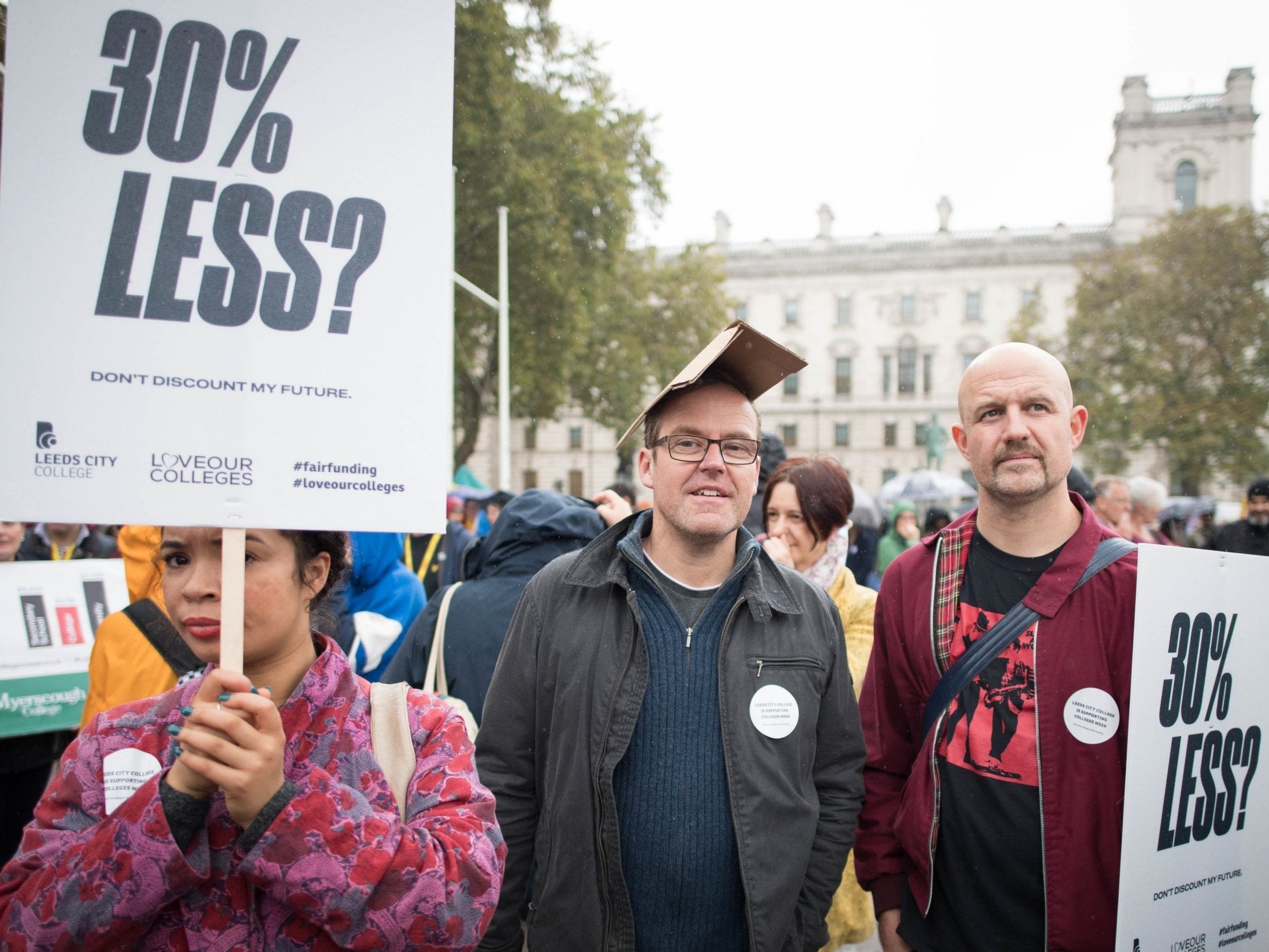 Some colleges shut down for the day to allow staff and students to attend