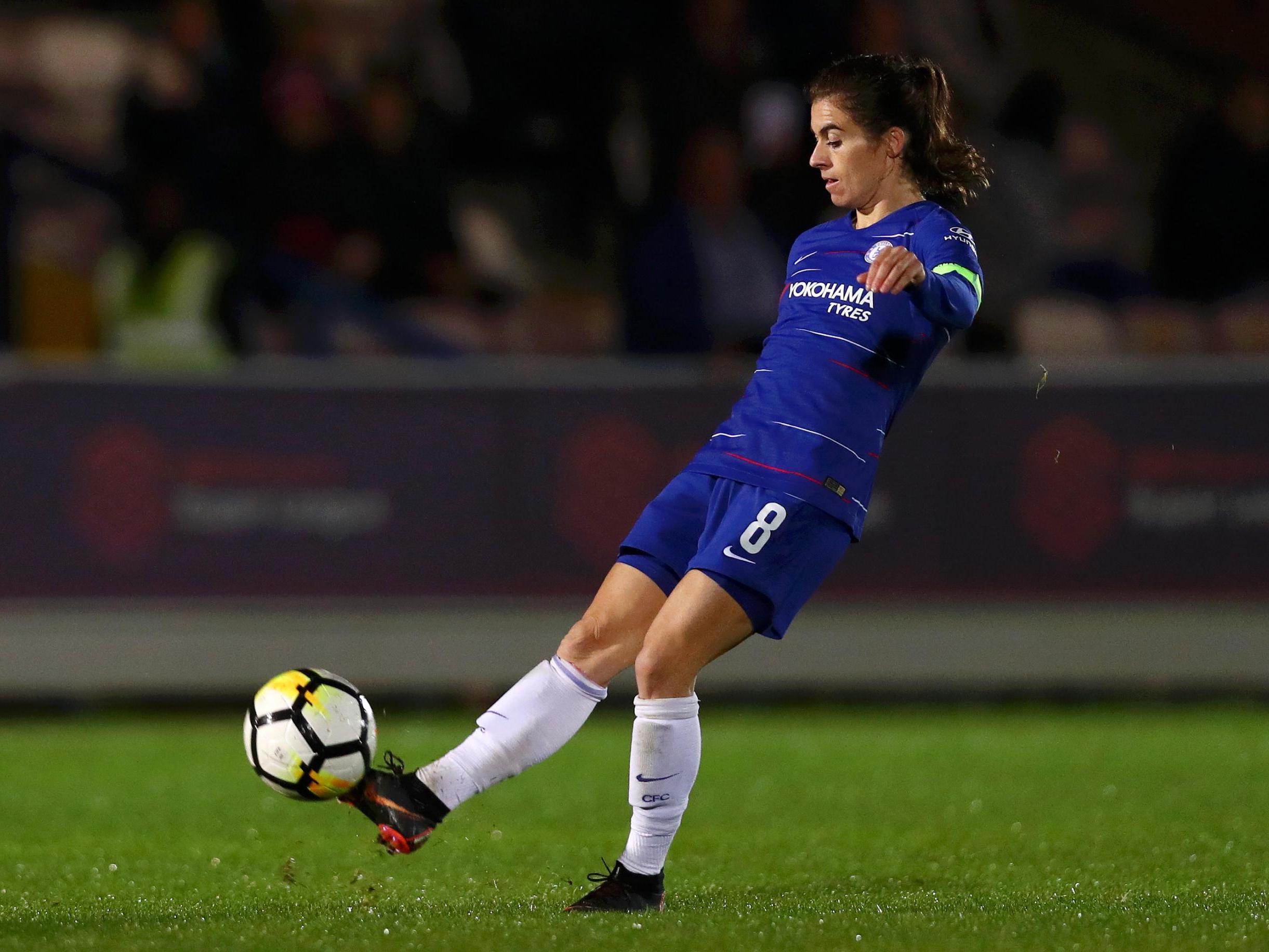 Karen Carney in action for Chelsea on Wednesday night