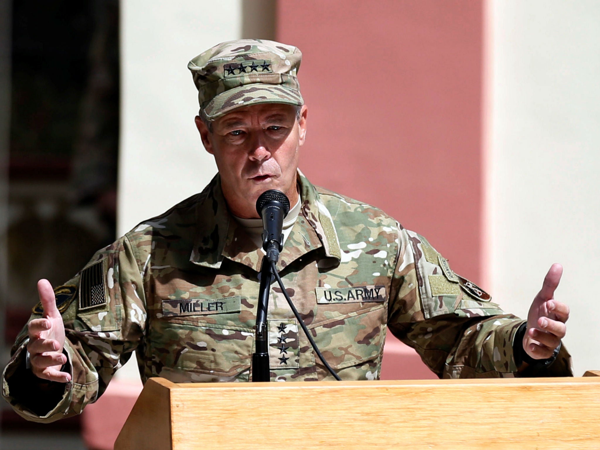 US commander General Scott Miller was unharmed in the attack