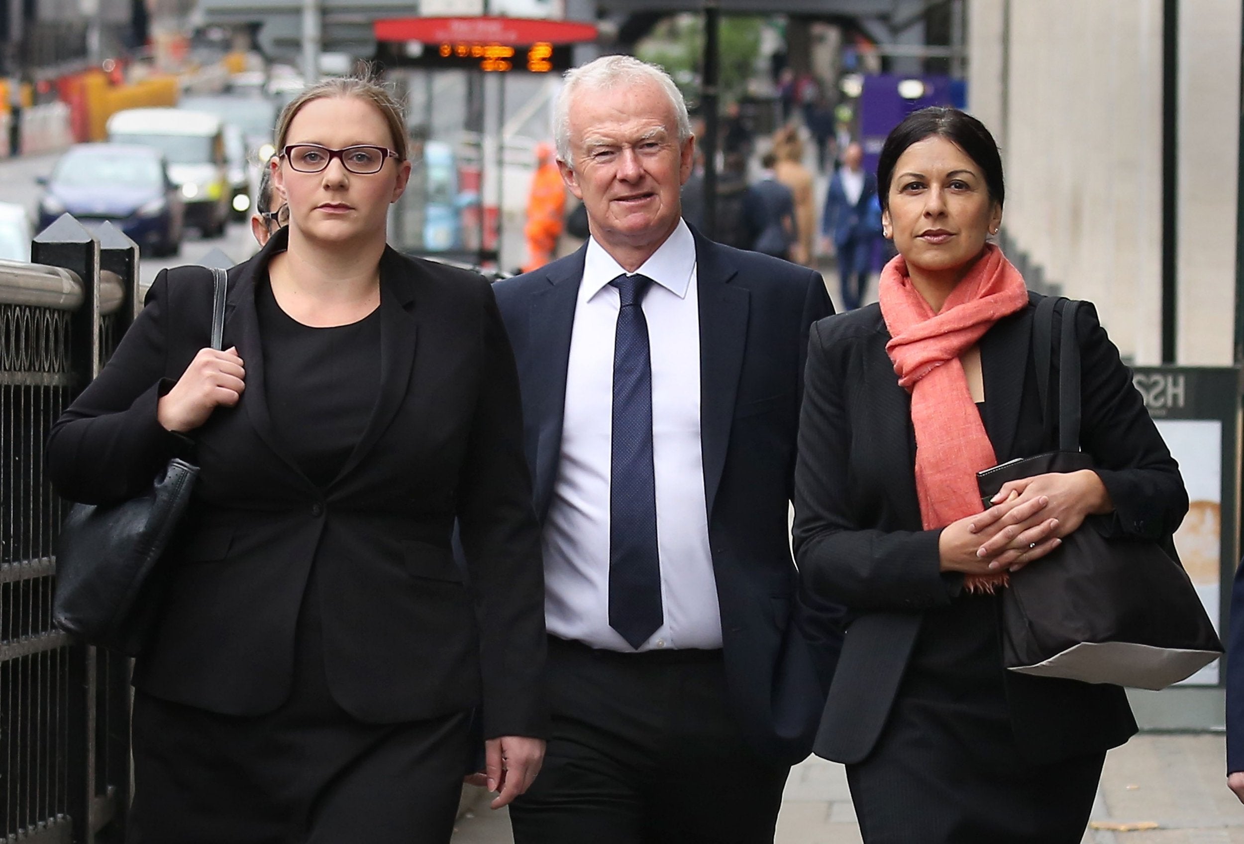 Anna Crowther, Martyn Day and Sapna Malik, from law firm Leigh Day