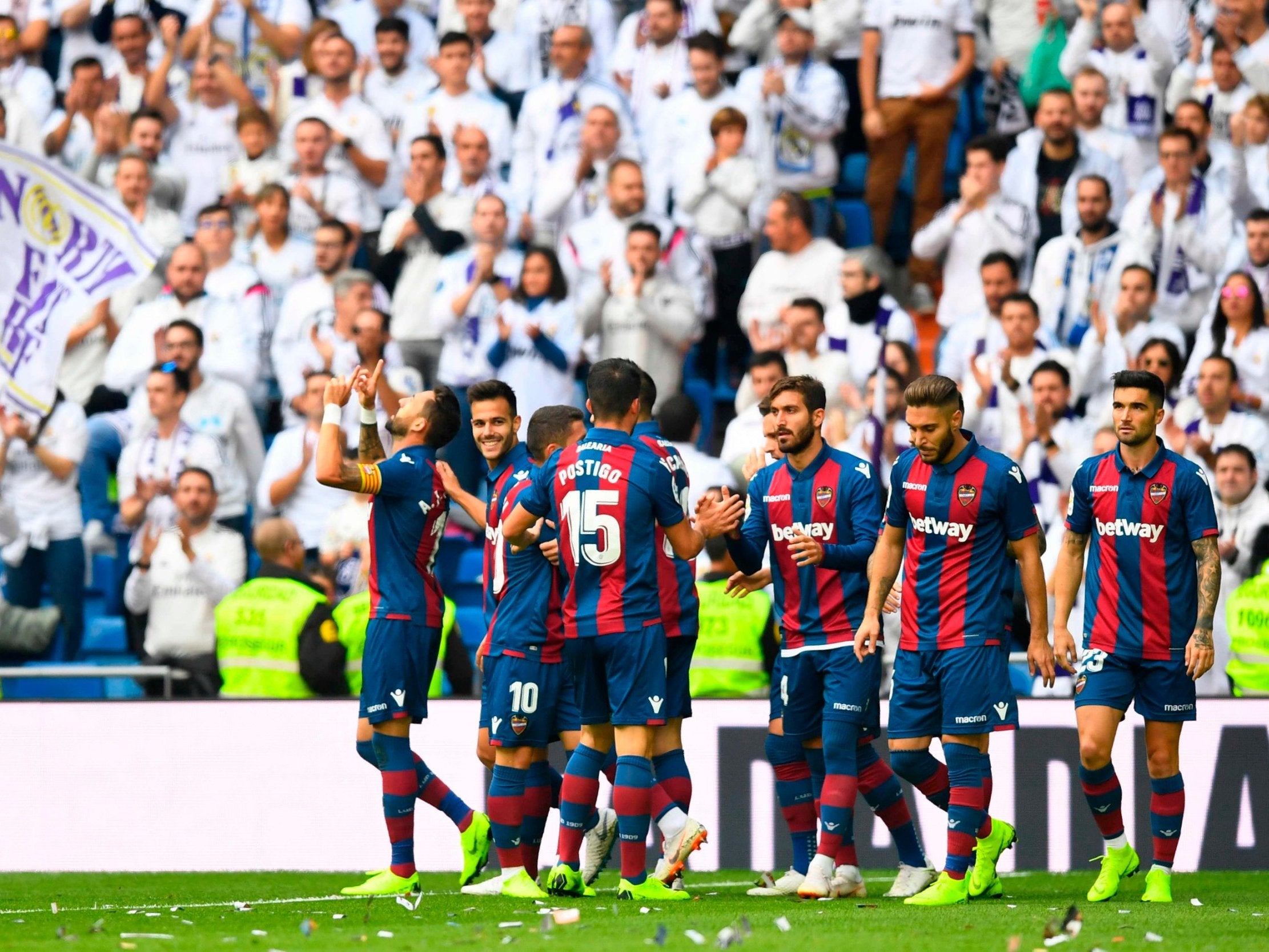 Real Madrid were stunned by Levante