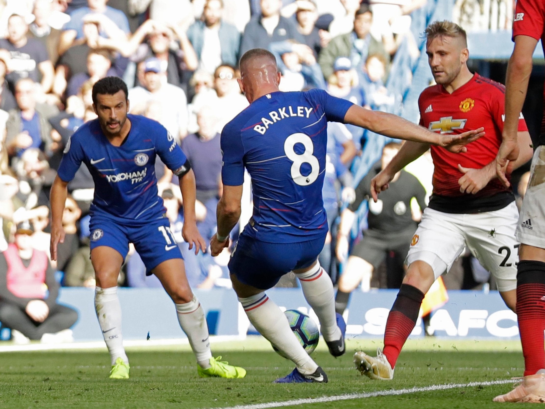 Ross Barkley fires home Chelsea's equaliser to share the points