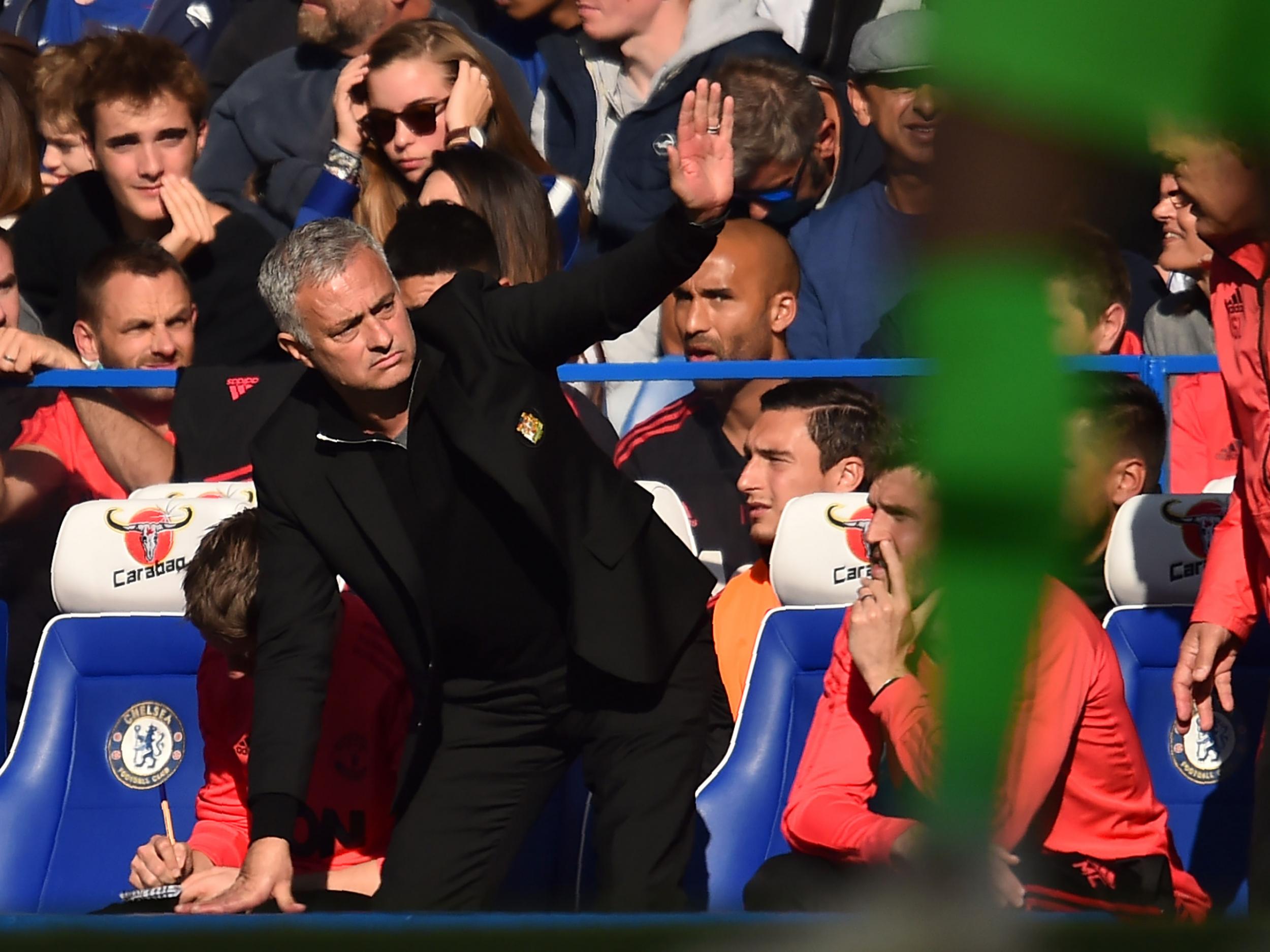 Mourinho appeared to set United up for a point