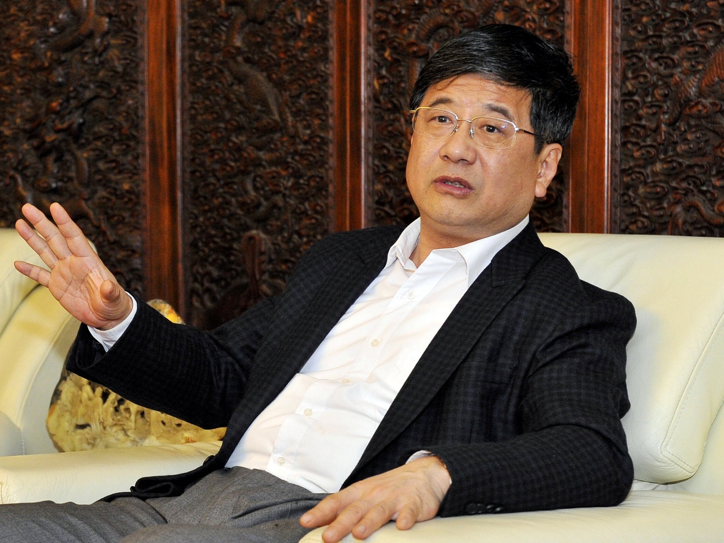 Zheng Xiaosong, secretary of the Fujian Provincial Committee of the Communist Party of China (CPC), speaks during a meeting in Fuzhou, Fujian