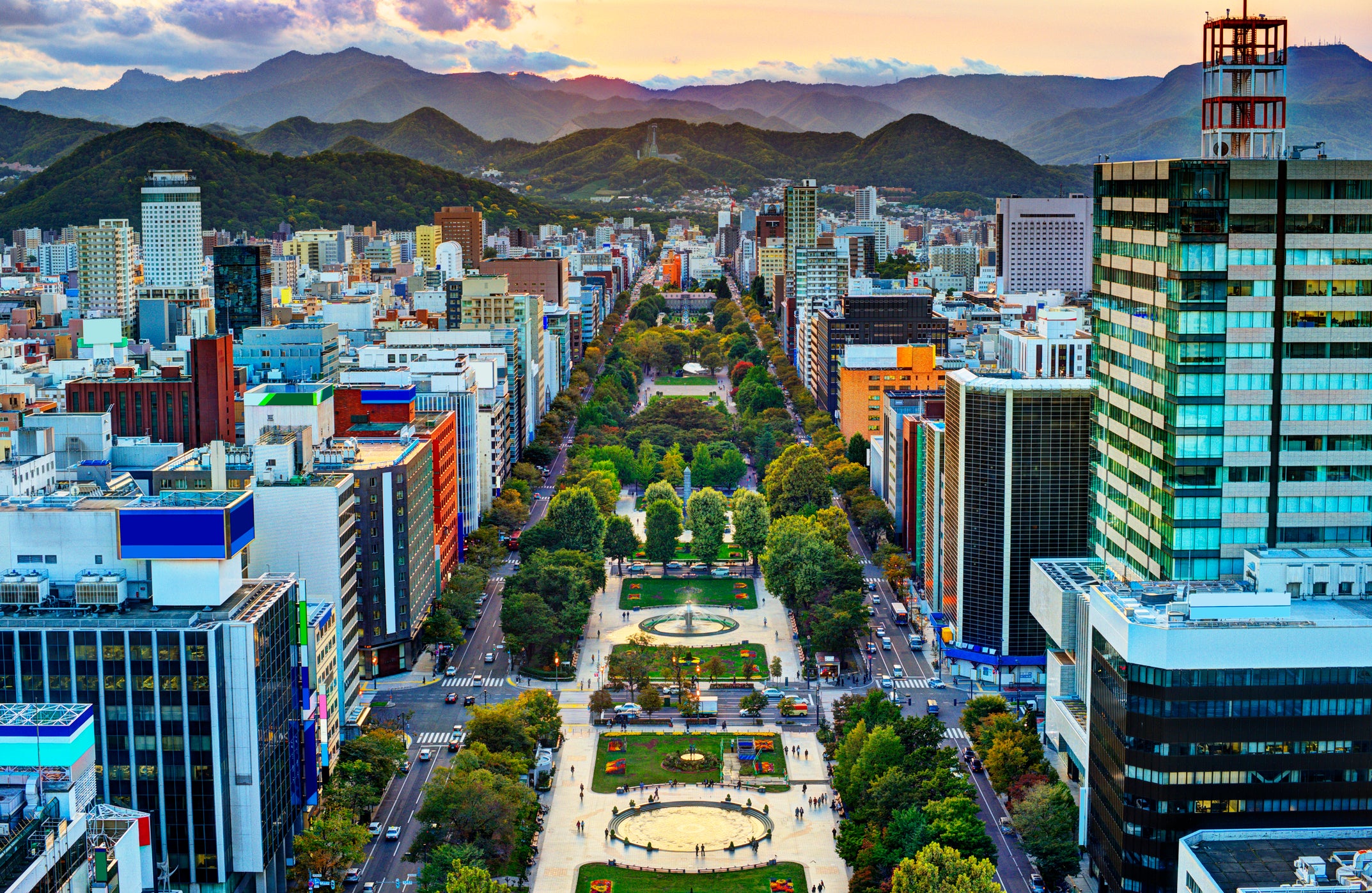 Odari Park in Sapporo, the biggest city on the northern island of Hokkaido