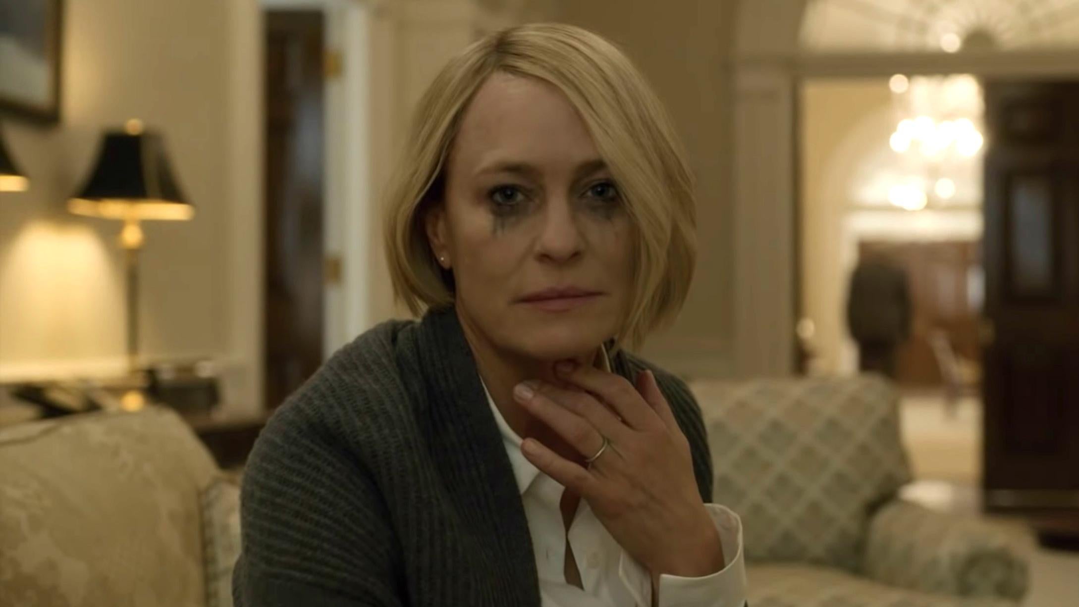 Claire Underwood exploits her (mostly fake) grief over her husband’s death