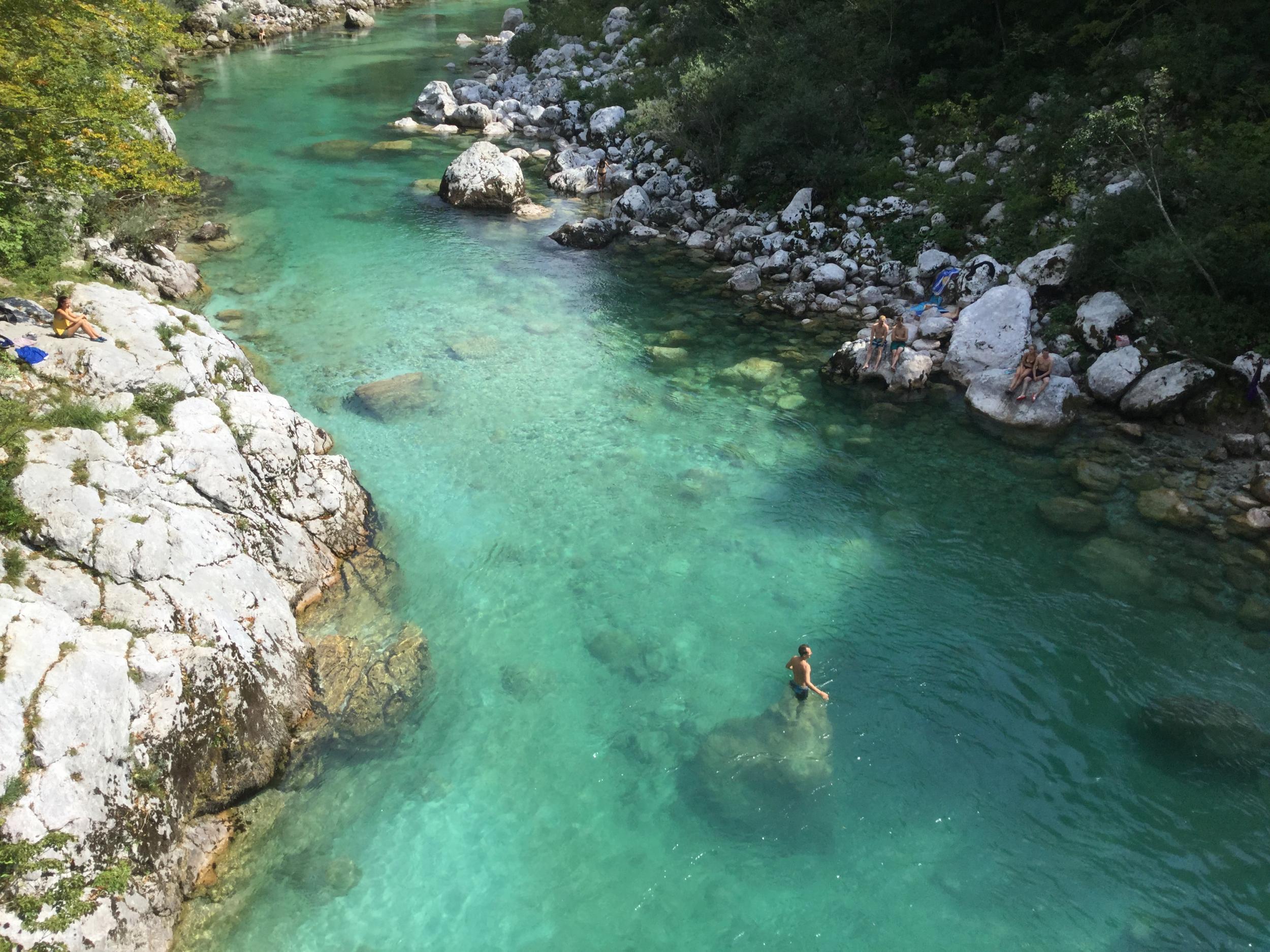 The trip involves swimming 4km per day