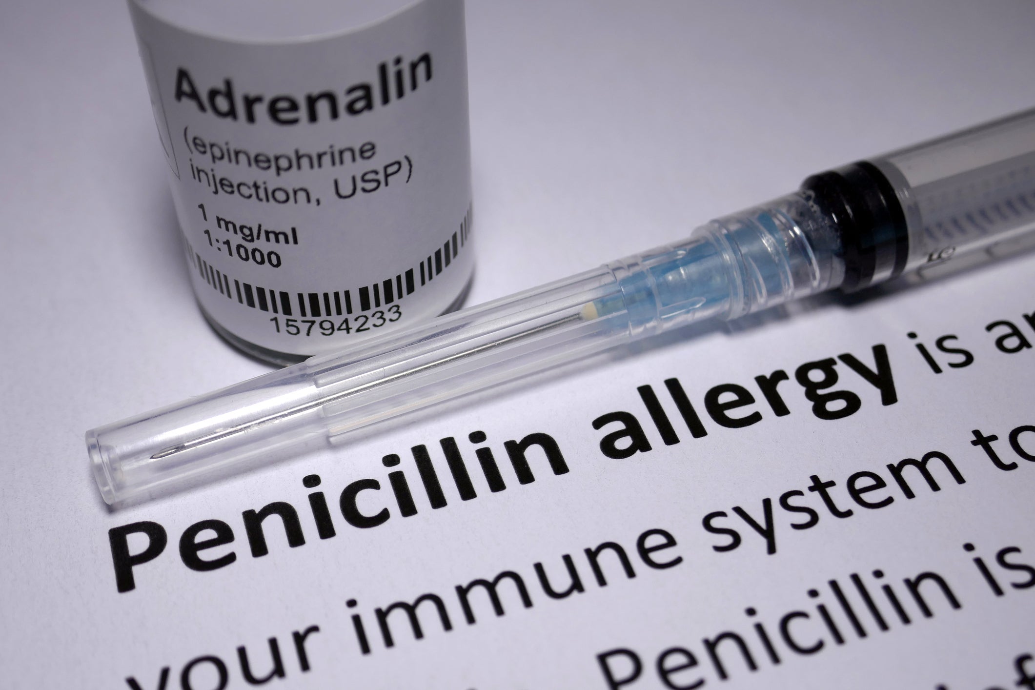 Aqueles que foram registrados como sensibilidade à penicilina em seus registros médicos podem se beneficiar de testes para confirmar ou excluir alergias, segundo os pesquisadores.