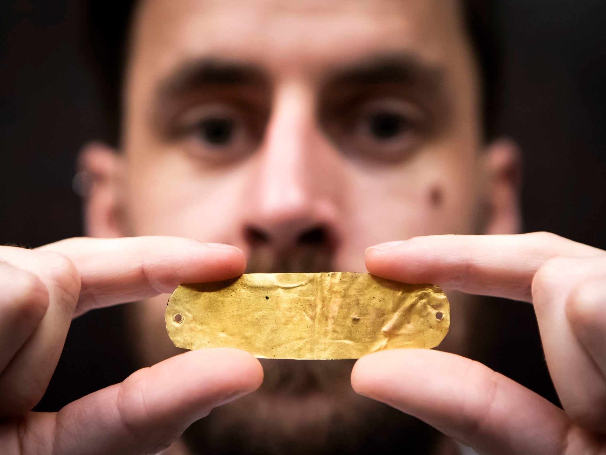 Third century golden 'mouth plaque' uncovered under York station in 1872