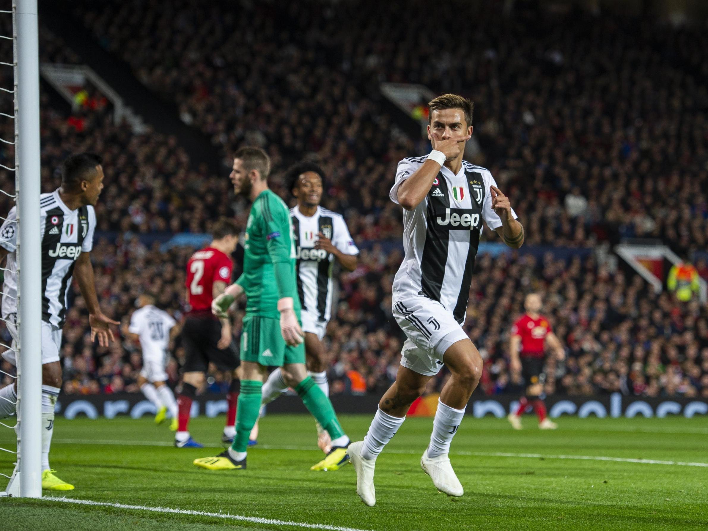 Paulo Dybala celebrates putting Juventus in front