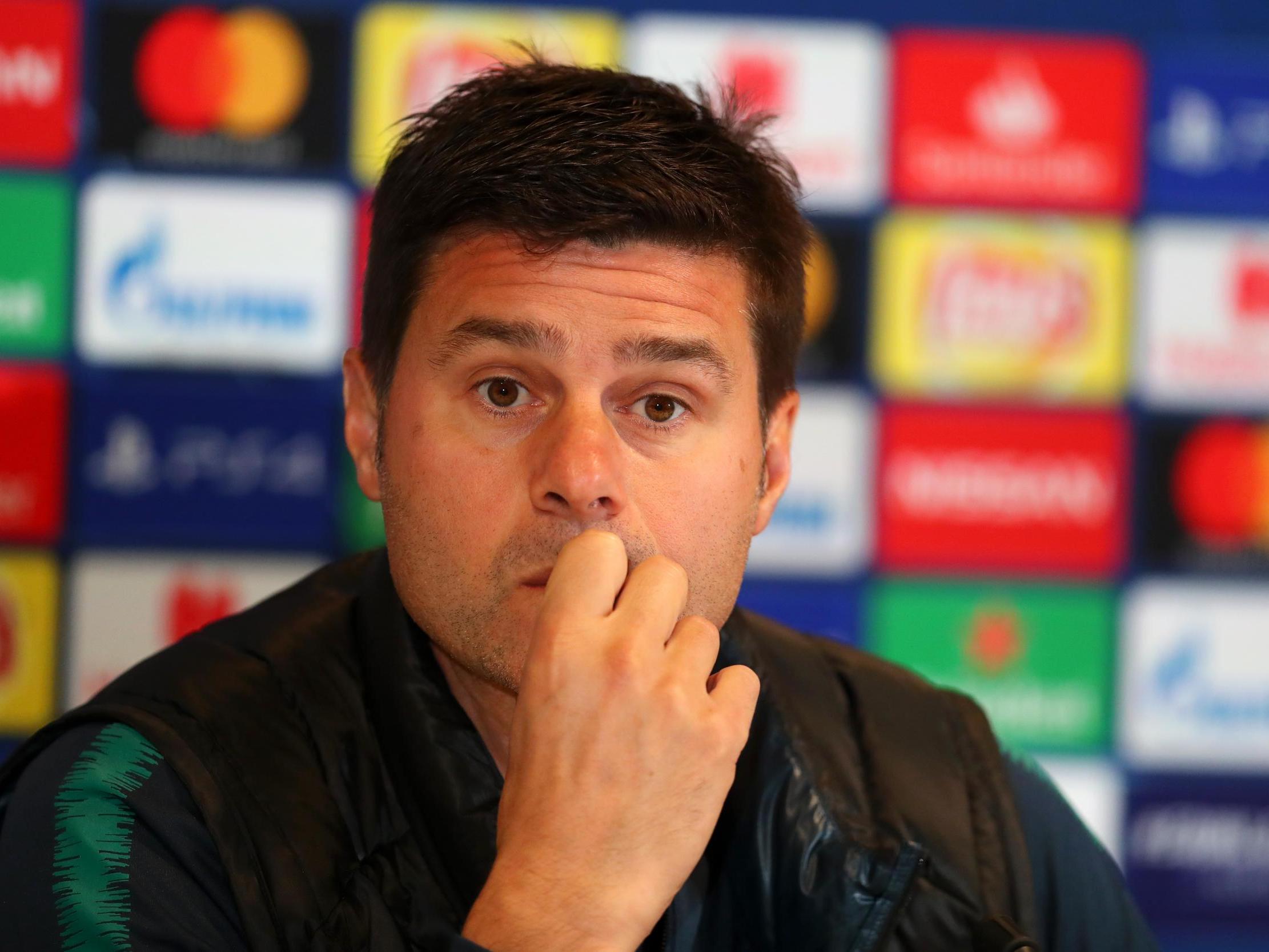 Mauricio Pochettino fields questions ahead of the game in Eindhoven