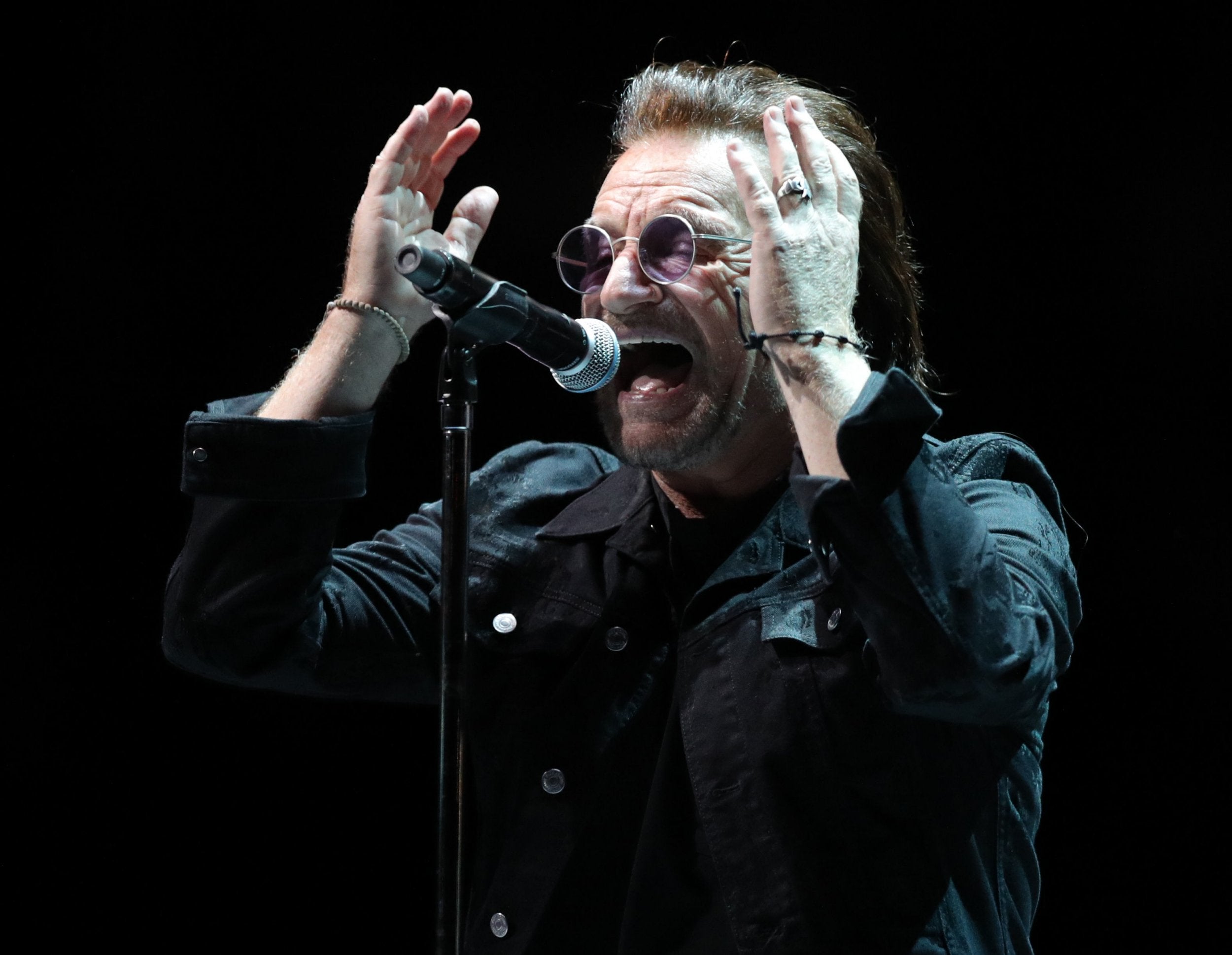 There is a loose narrative to the night: a potted history of U2