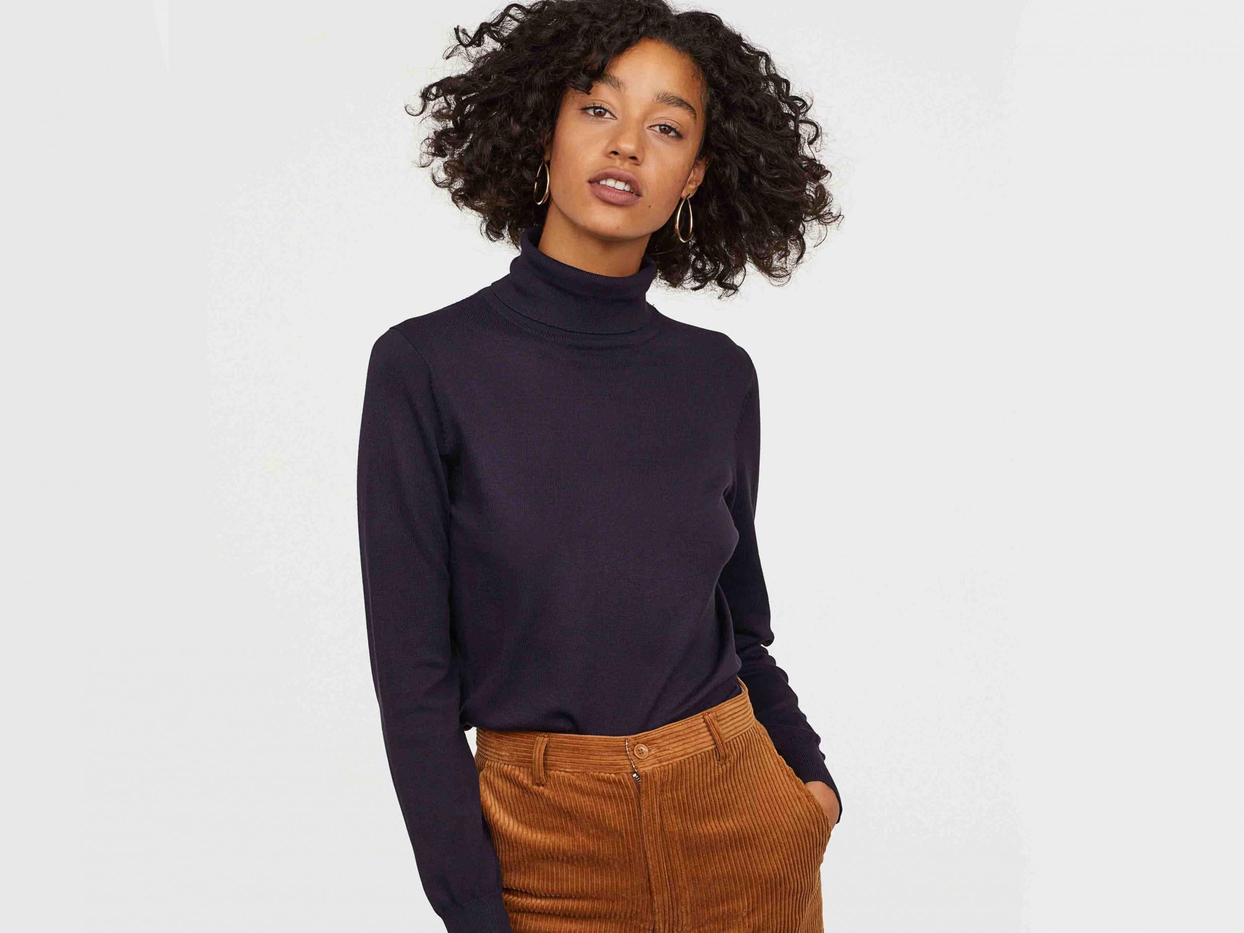 Fine-Knit Polo-Neck Jumper, £8.99, H&M