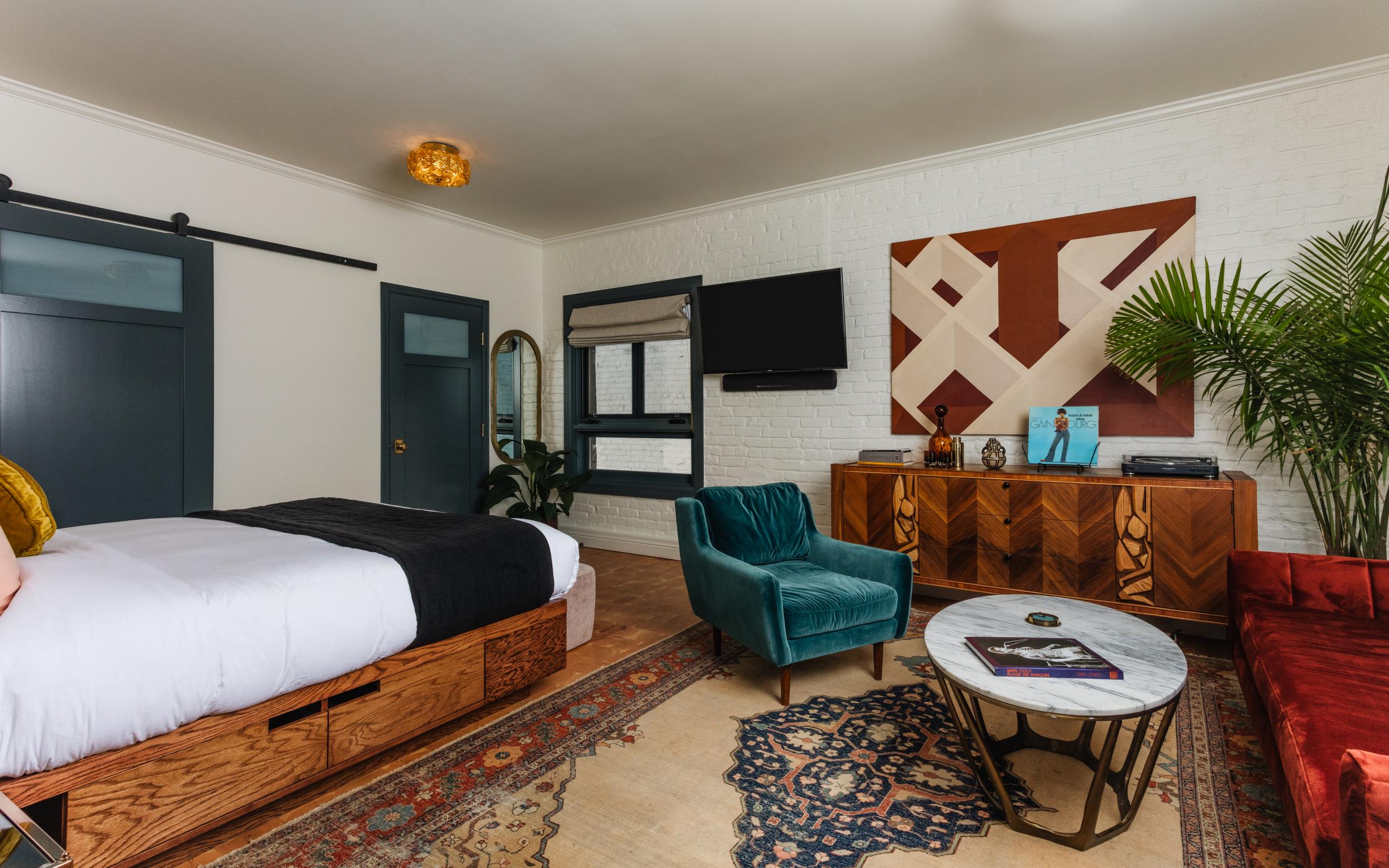 Each of the 11 apartment-sized rooms at Gold Diggers has a different vibe