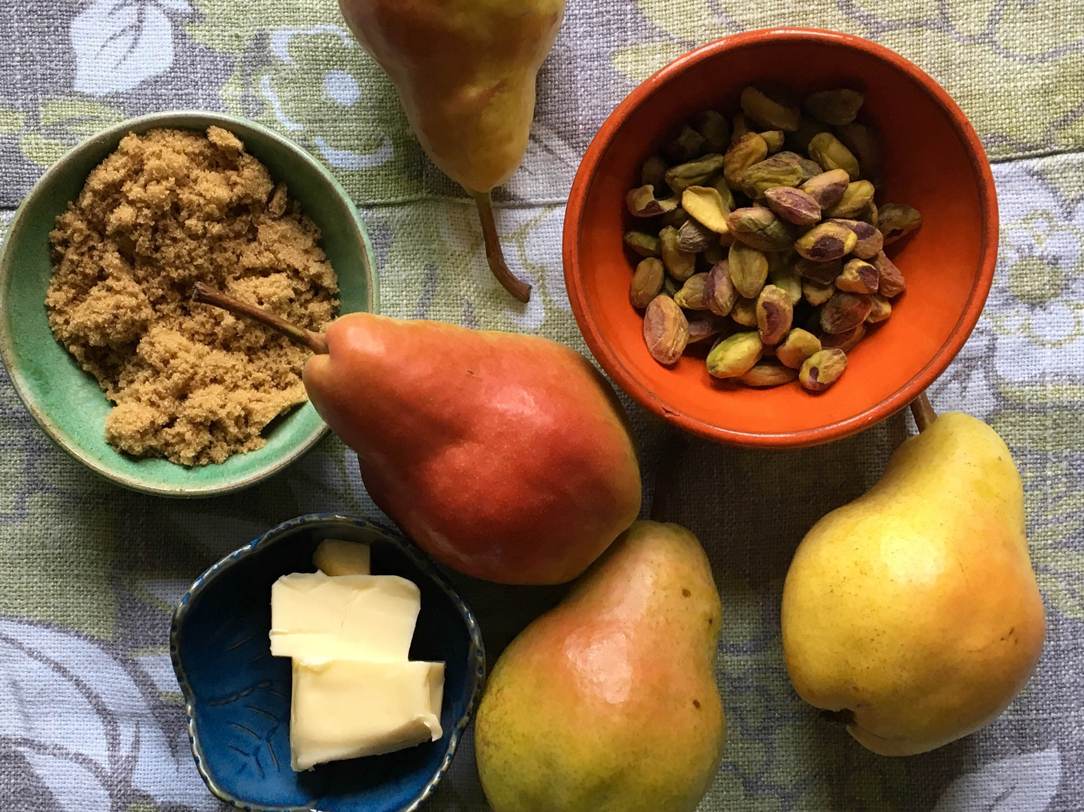 Pears and nuts are a happy combination