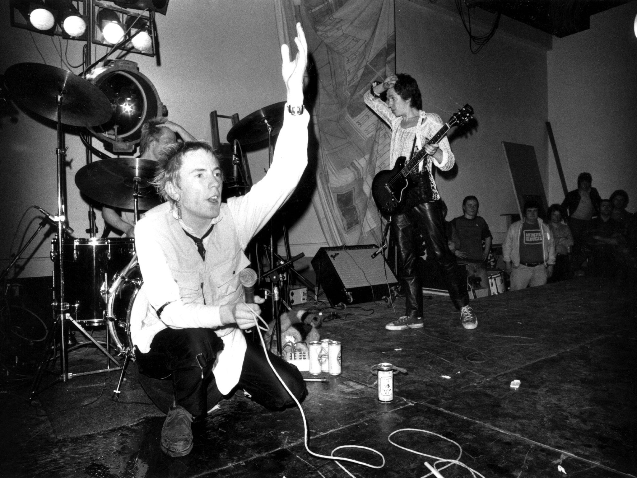 Johnny Rotten heading up the Sex Pistols in their heyday