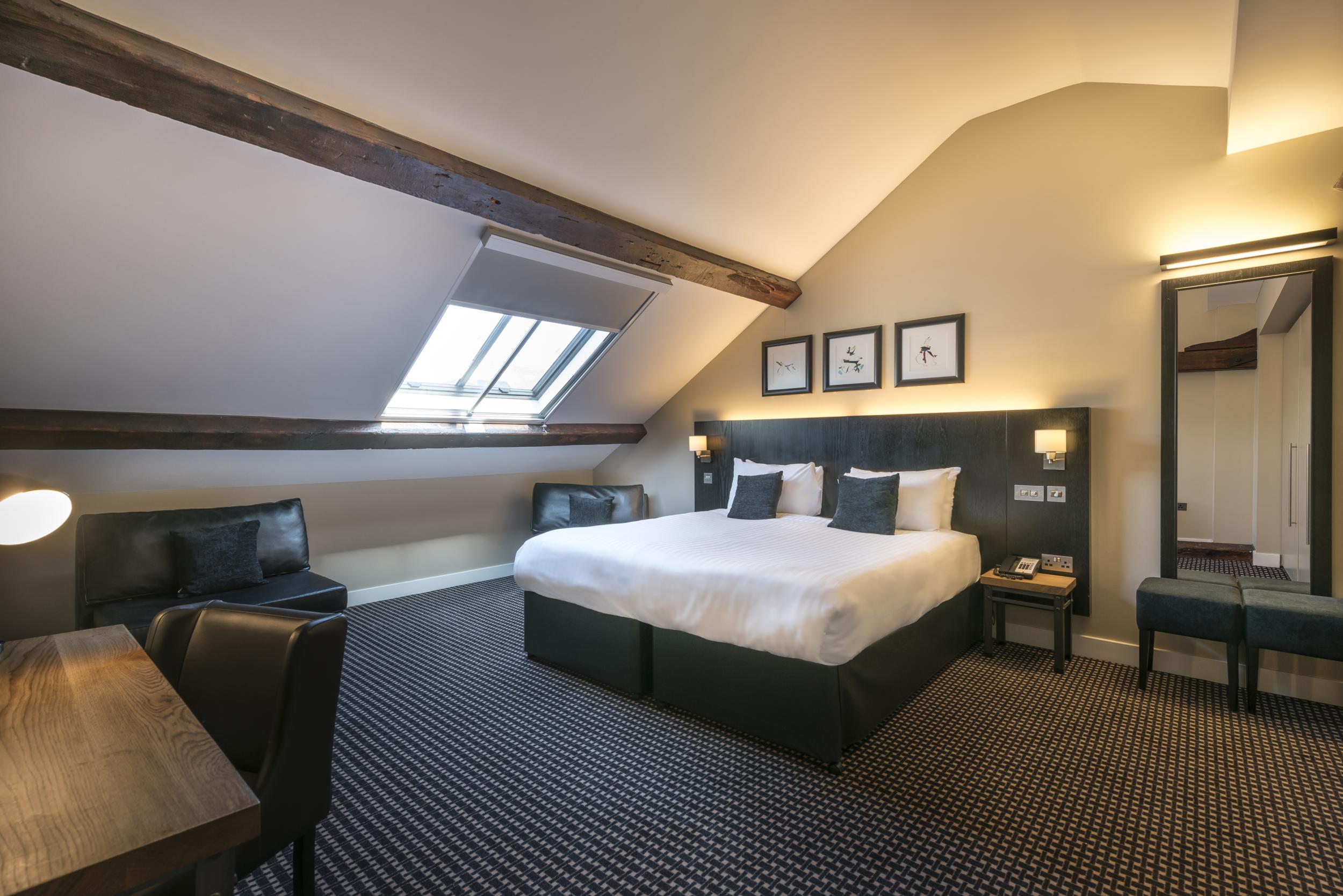 Some rooms at the Nadler Liverpool boast the former warehouse's original oak beams