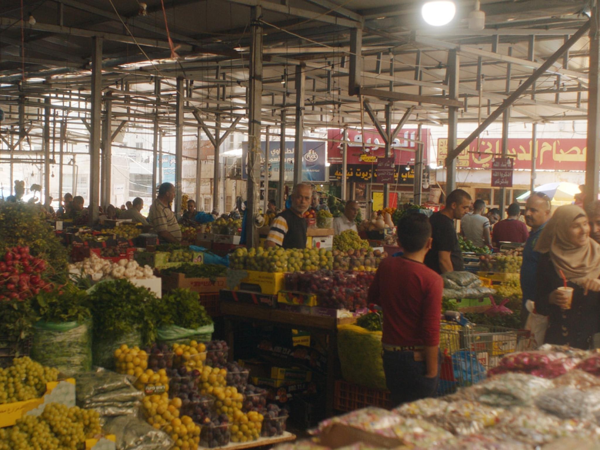 A busy Ramallah marketplace (Boiler Room)