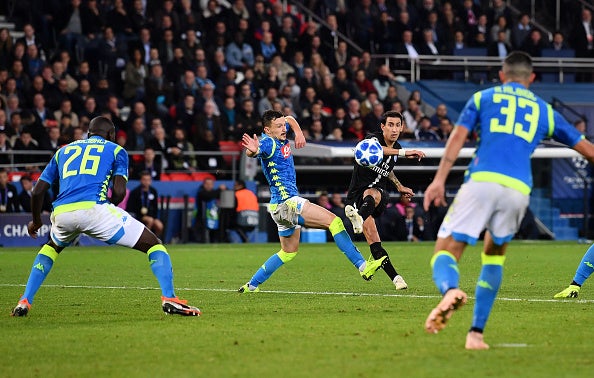 Angel Di Maria’s superb strike denied Napoli an away win