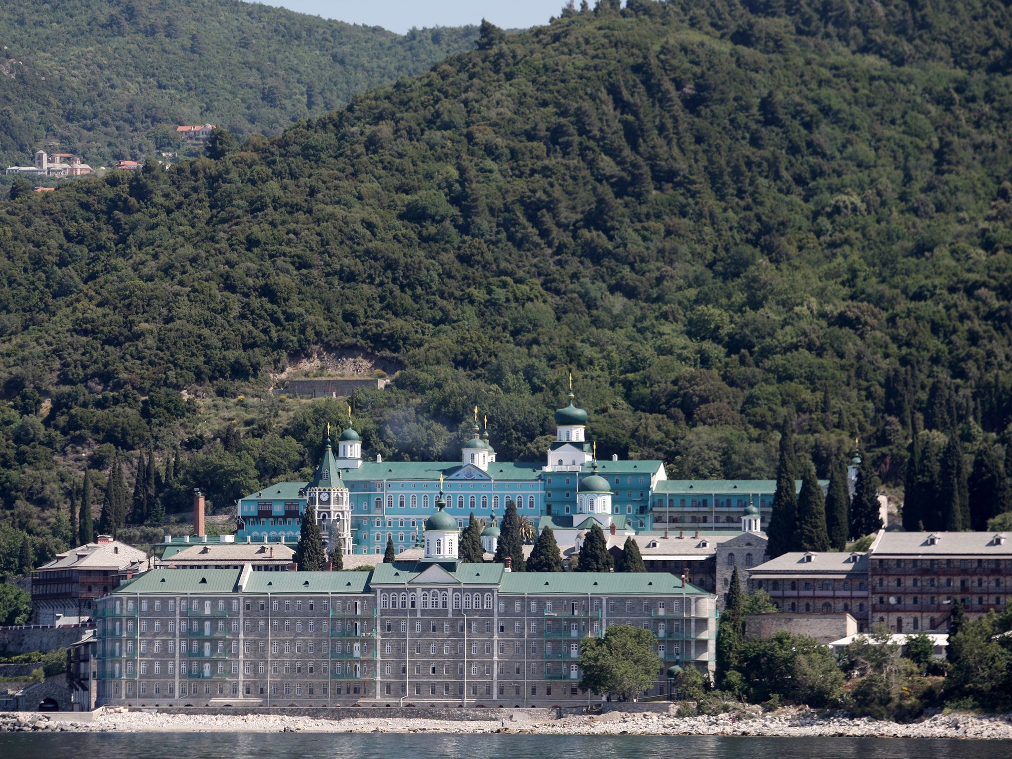 The St. Panteleimon Monastery on Mount Athos, where Russian monks have been present for more than 1,000 years