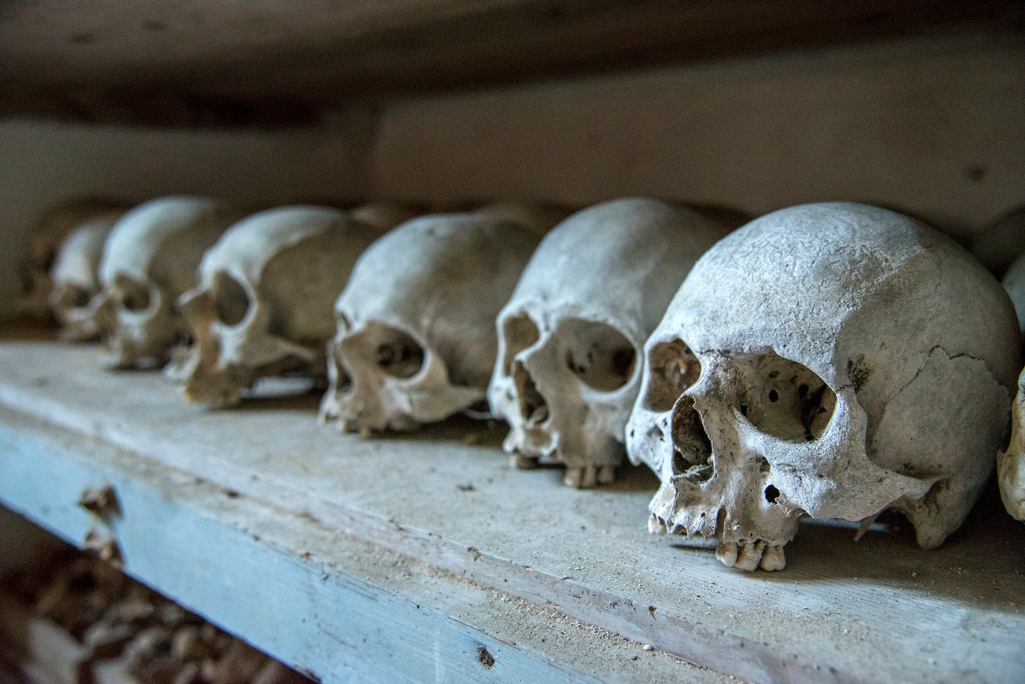 The skulls on display testify to the transience of existence