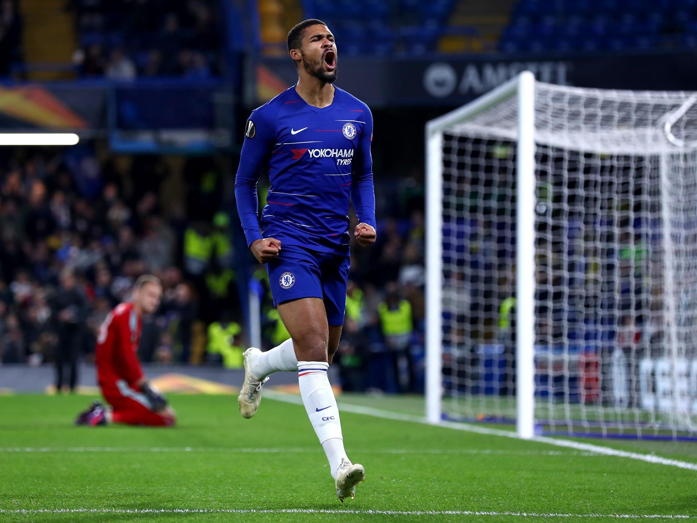 Ruben Loftus-Cheek celebrates his first goal of the evening