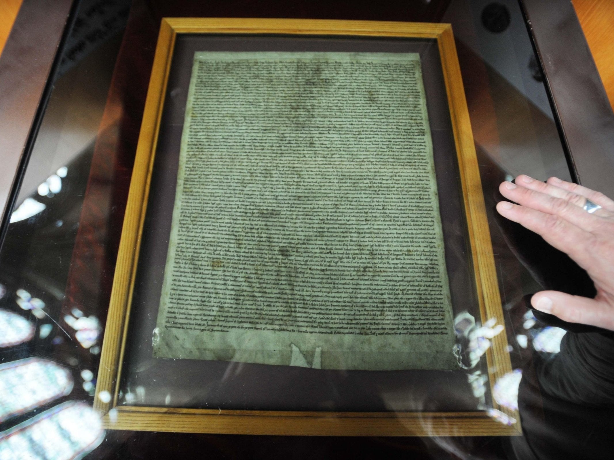 The Magna Carta on display in Salisbury