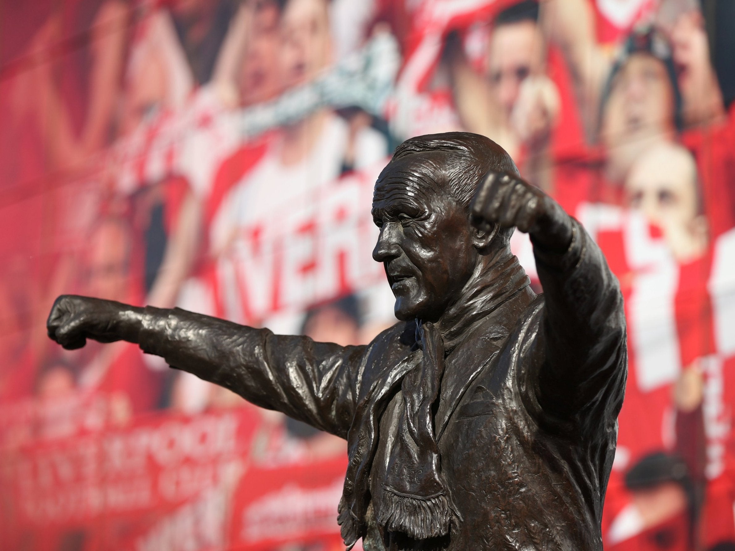 The Bill Shankly statue outside Anfield