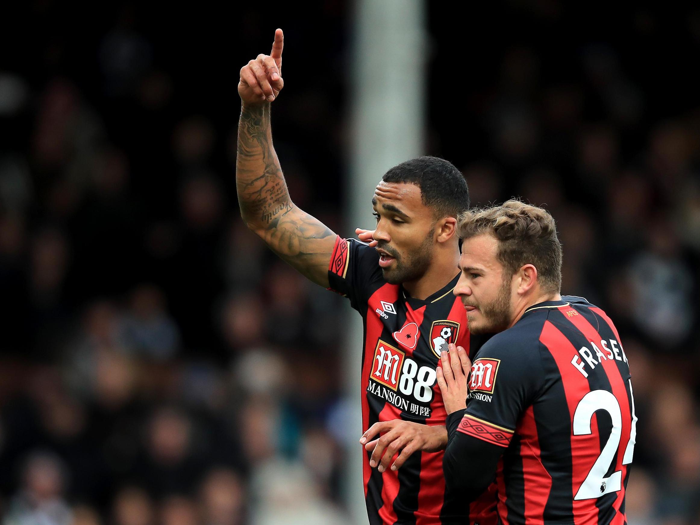 Callum Wilson celebrates his penalty