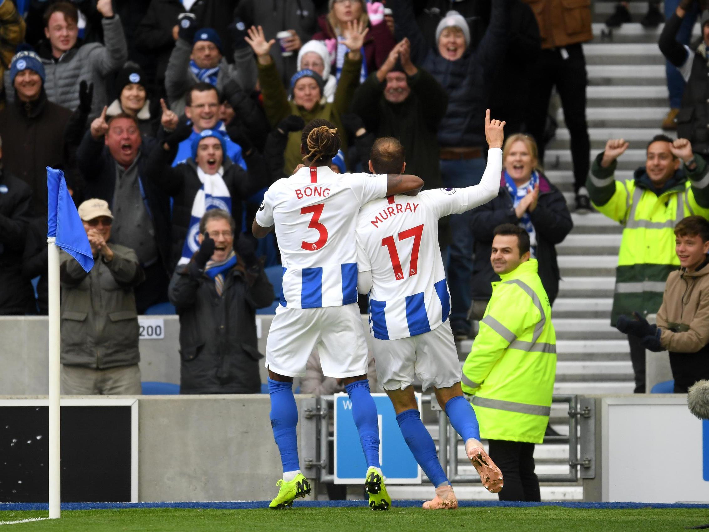 Glenn Murray celebrates his match-winning strike