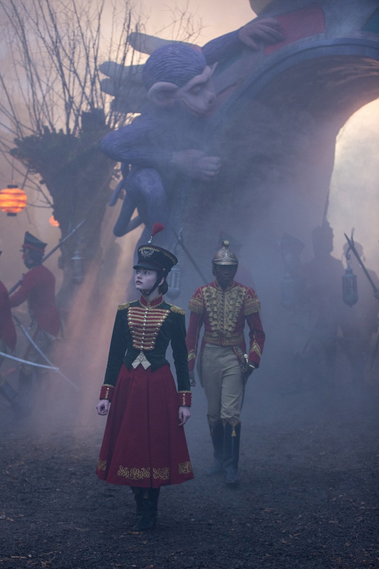 Clara (Mackenzie Foy) and Phillip (Jayden Fowara-Knight) visit the Fourth Realm in Disney's The Nutcracker and the Four Realms (Laurie Sparham)