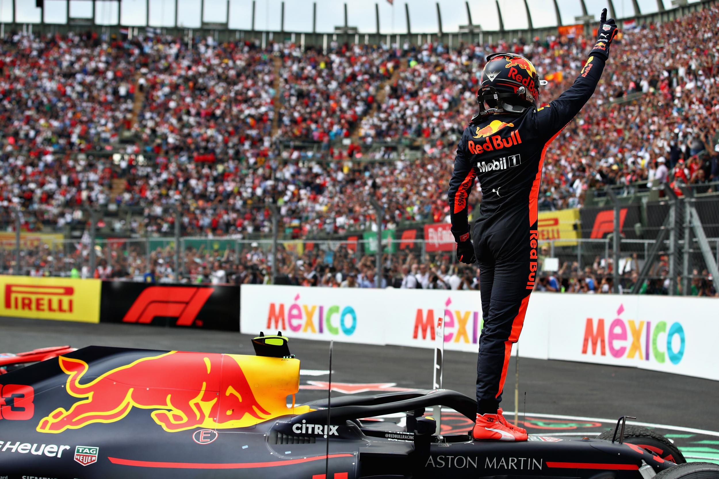 Max Verstappen claimed victory at the Mexico Grand Prix for a second year running