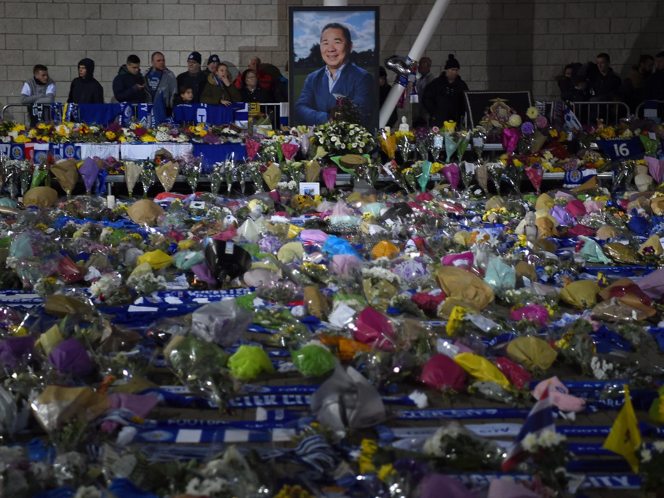 Thousands have so far paid tribute to Vichai Srivaddhanaprabha