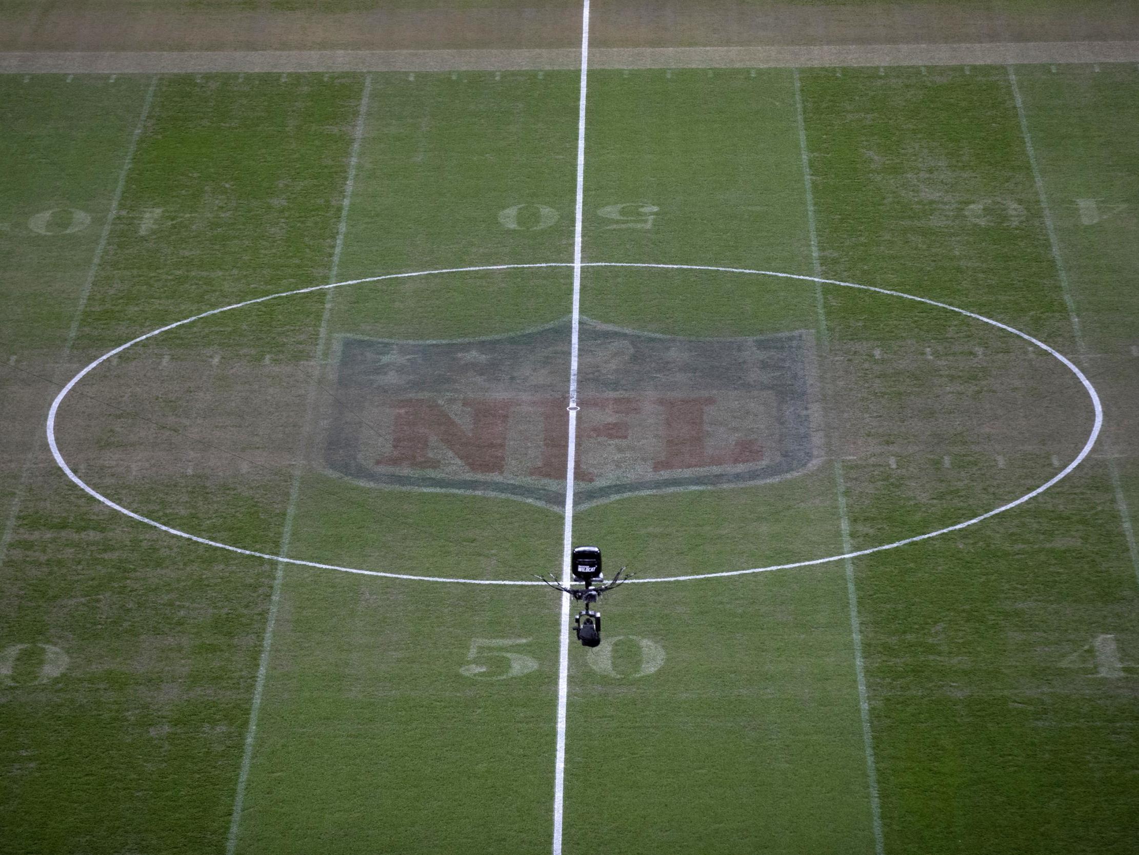 The Wembley pitch was in poor condition for the match after Sunday's NFL game