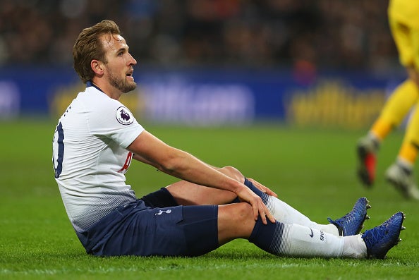 Kane had one significant chance in the first-half but his touch let him down