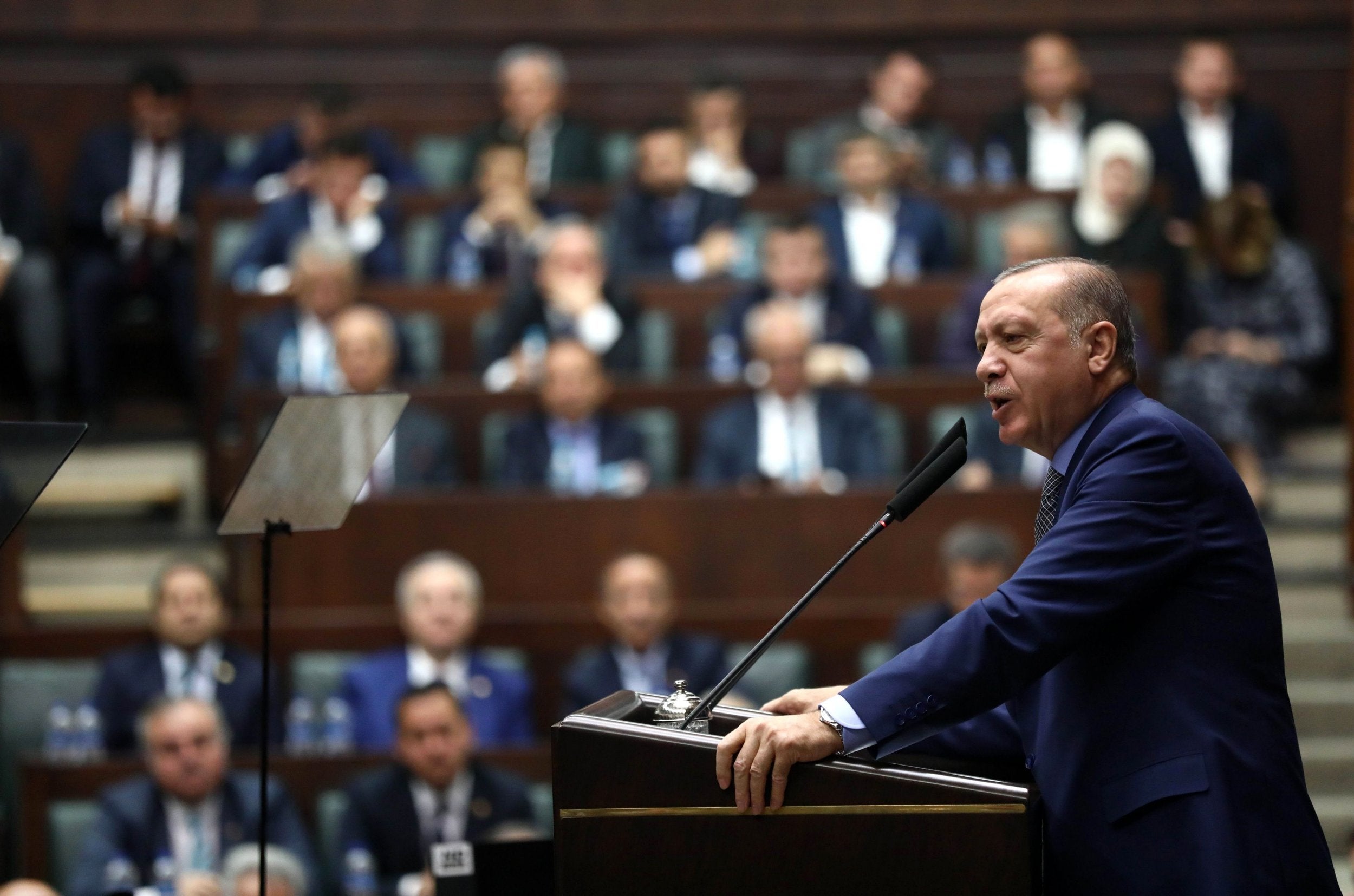 The journalist had an affinity for the brand of Islamist-rooted populist politics practised by Erdogan (AFP/Getty)