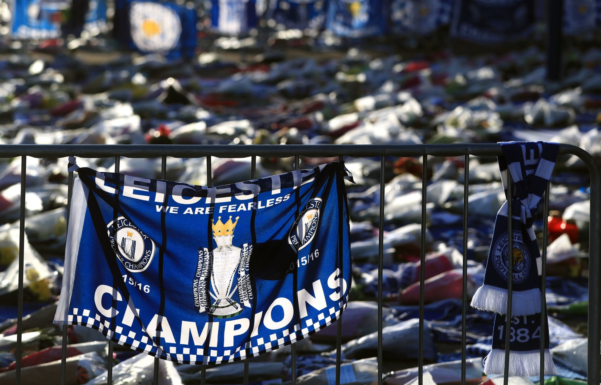 Thousands of tributes have been laid outside the King Power Stadium