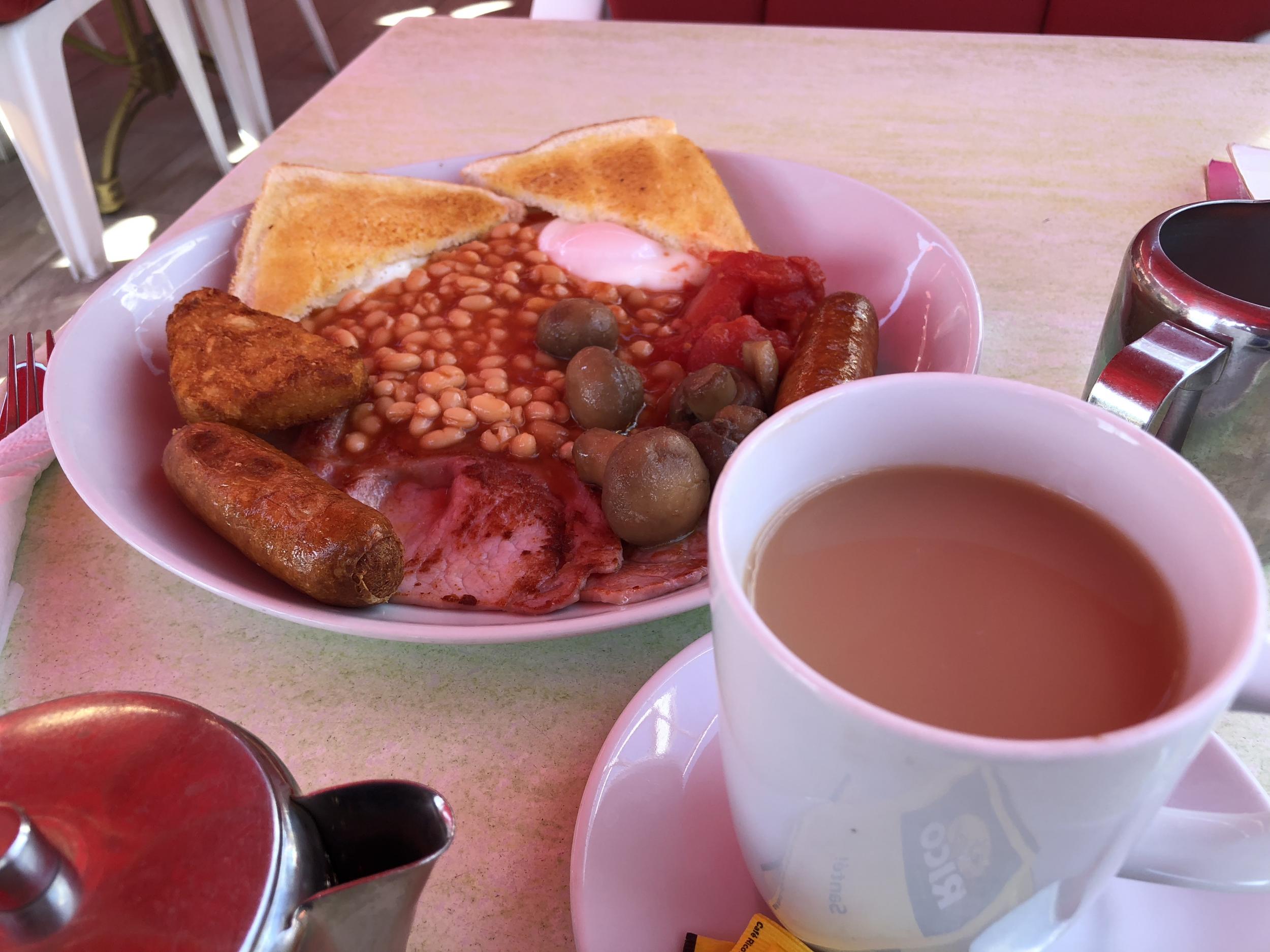 Breakfast of champions at the Happy House in Magaluf