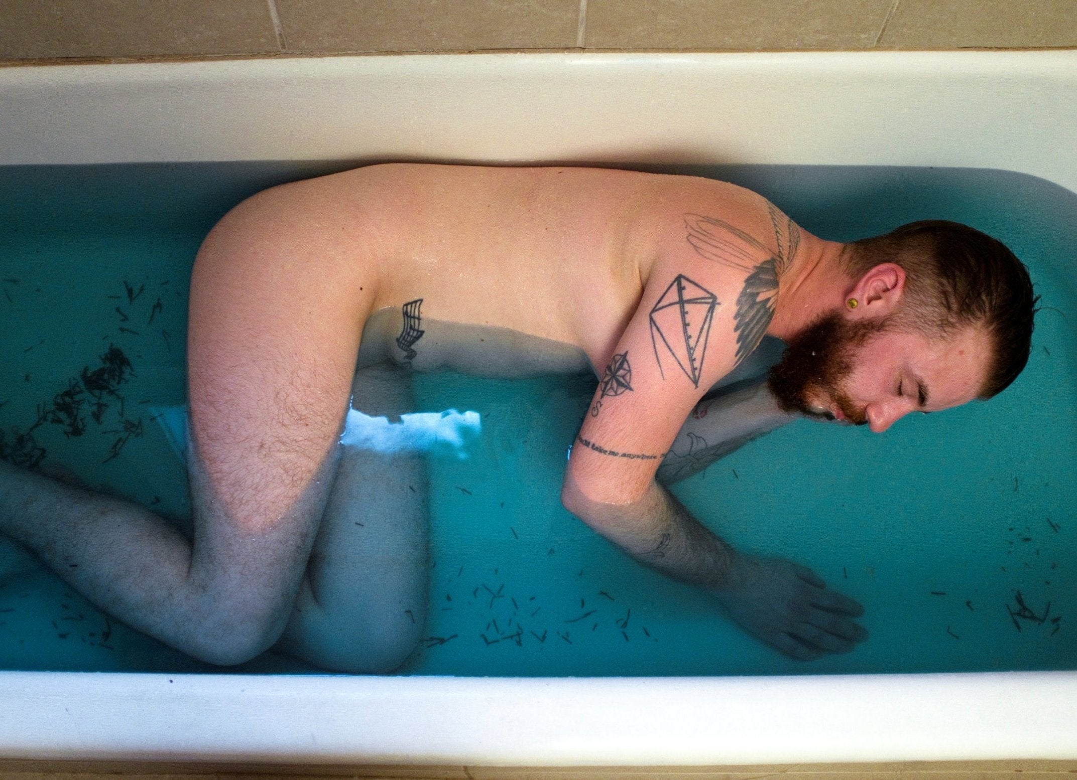 Massie, then 26, poses in the bath in St Louis, Missouri, 2016