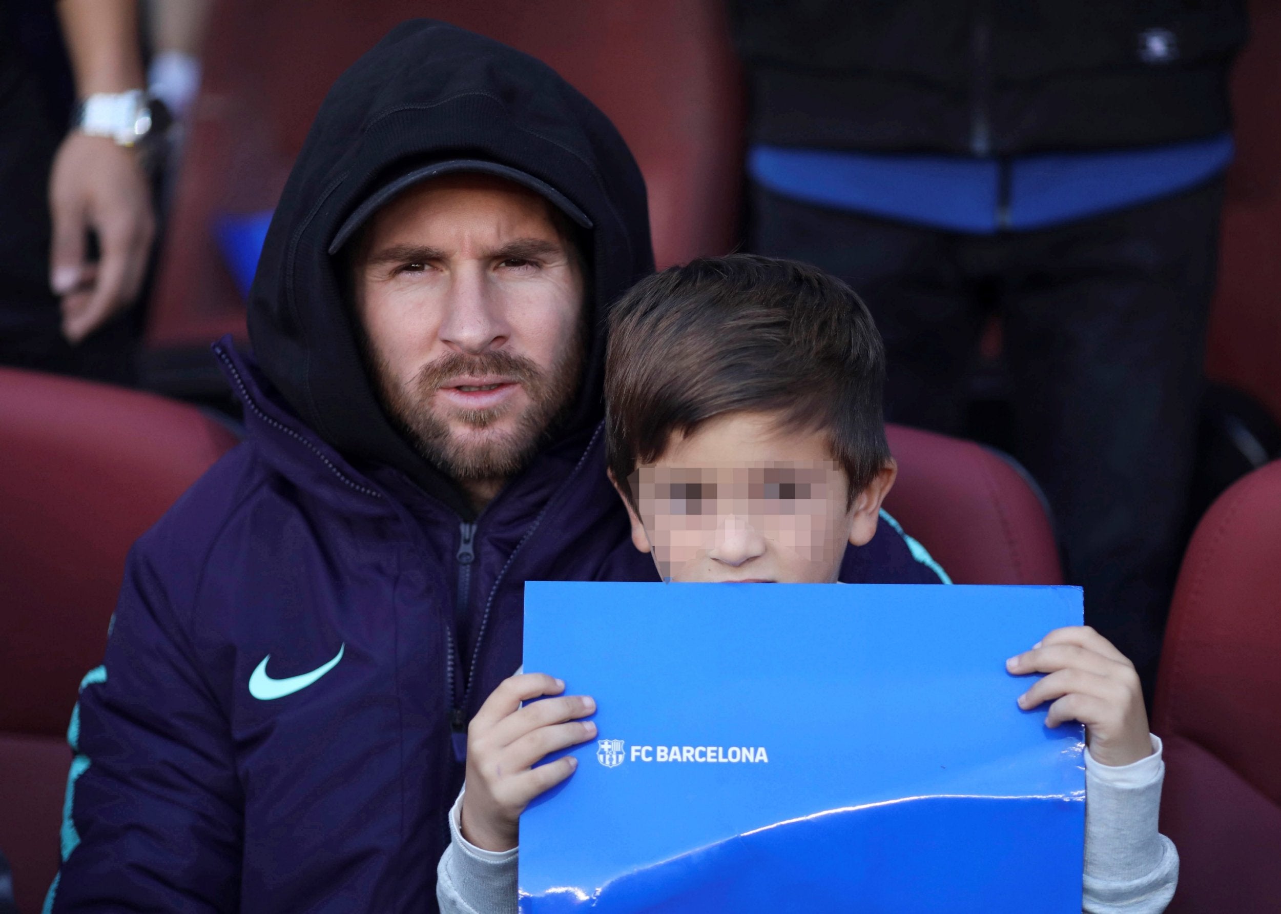 Messi watched Barcelona's thrashing of Madrid from the stands