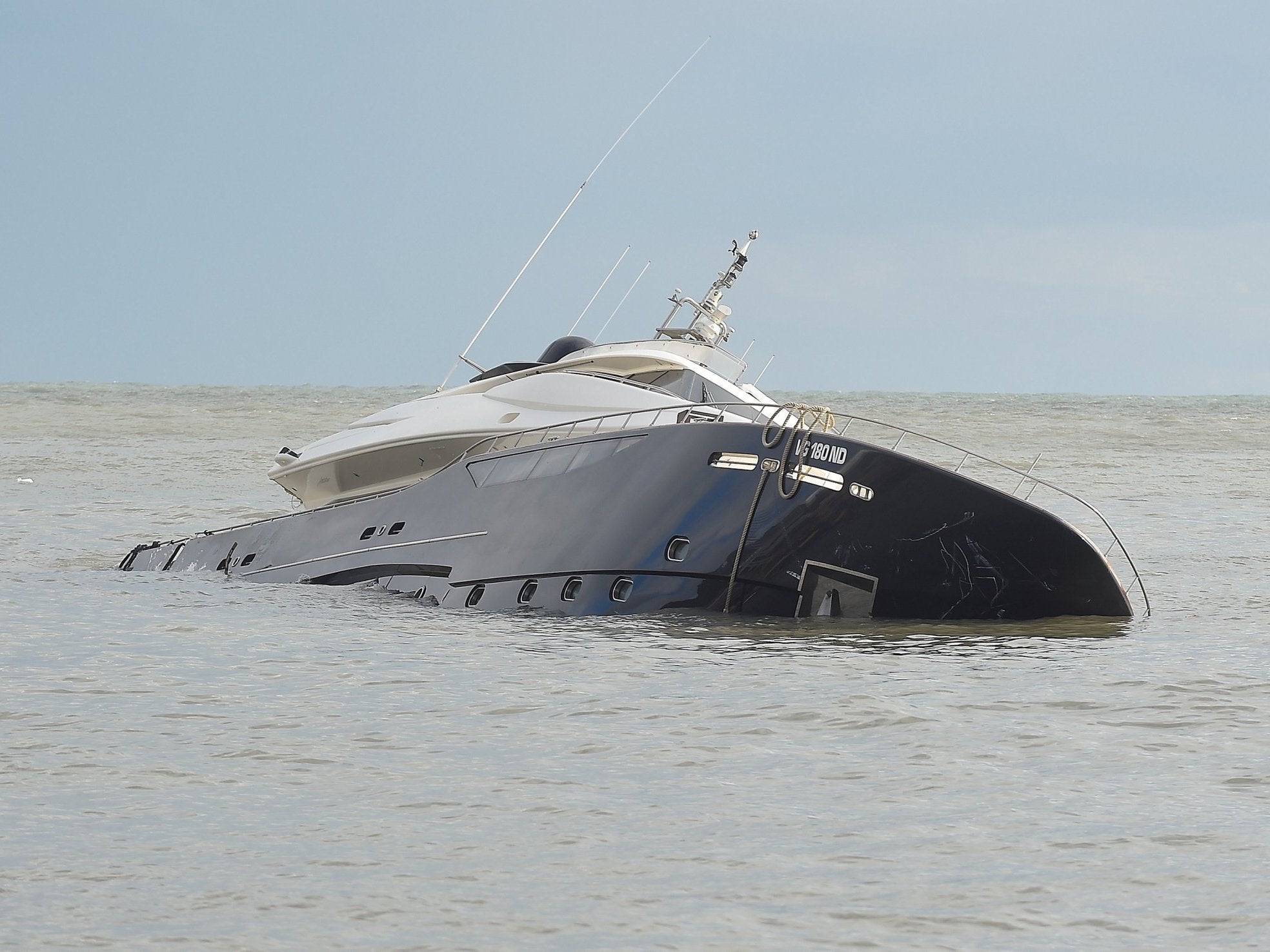 Silvio Berlusconi’s son Pier’s yacht was among those damaged in the harbour at Rapallo