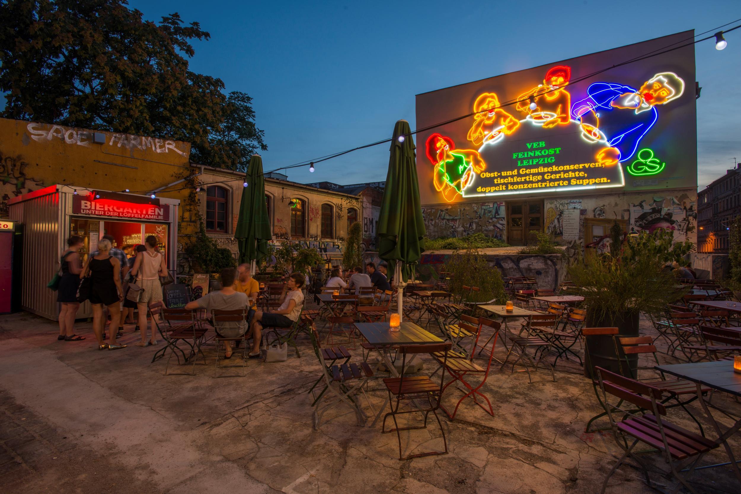 Feinkost, a former canned food factory, is now an outdoor cinema, cafe and a nightclub