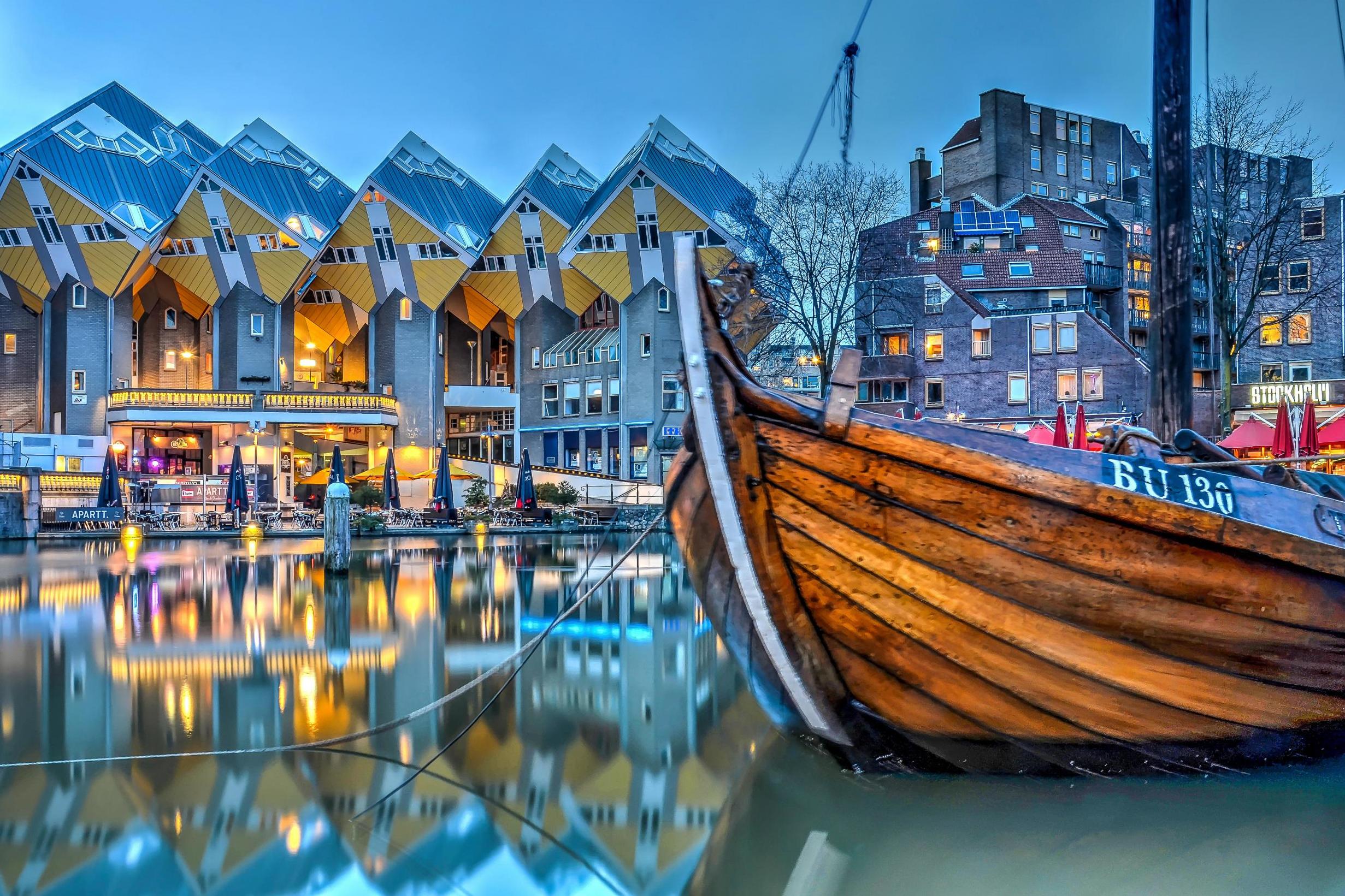 The Cube Houses in the Old Harbour in Rotterdam